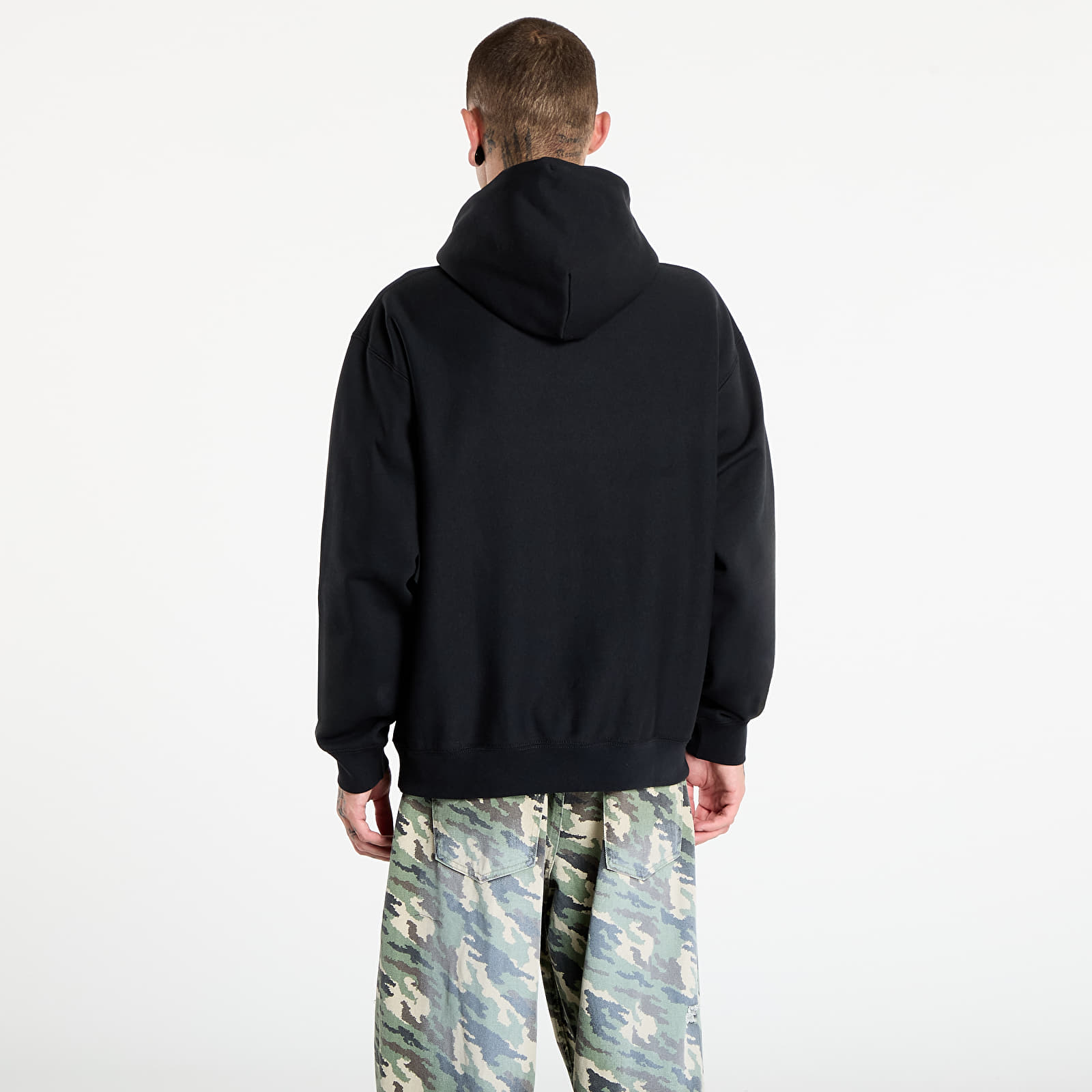 Men's hoodies Nike Solo Swoosh Men's Pullover Hoodie Black/ Black/ White