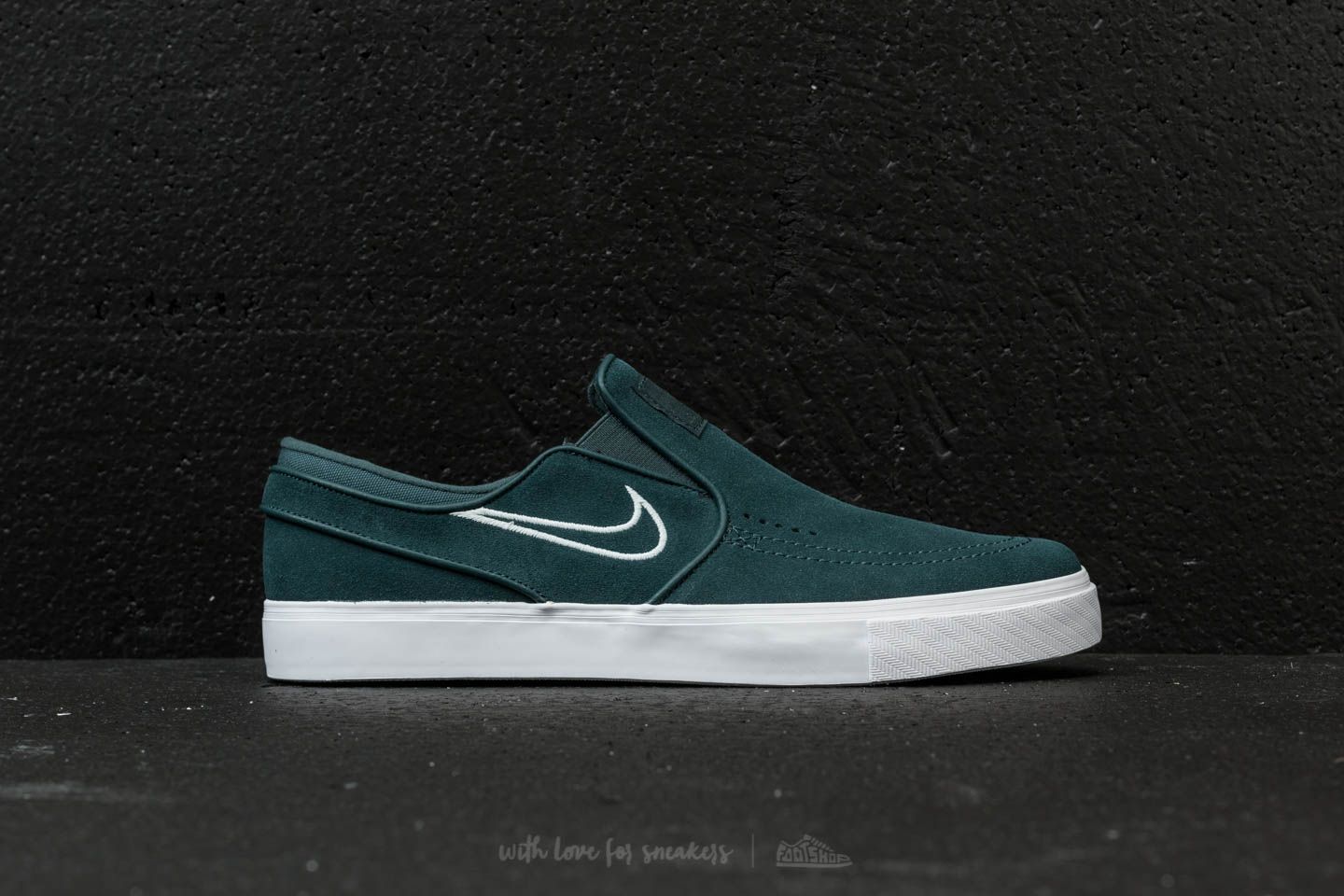 Nike sb janoski deep jungle & white skate shoes hot sale