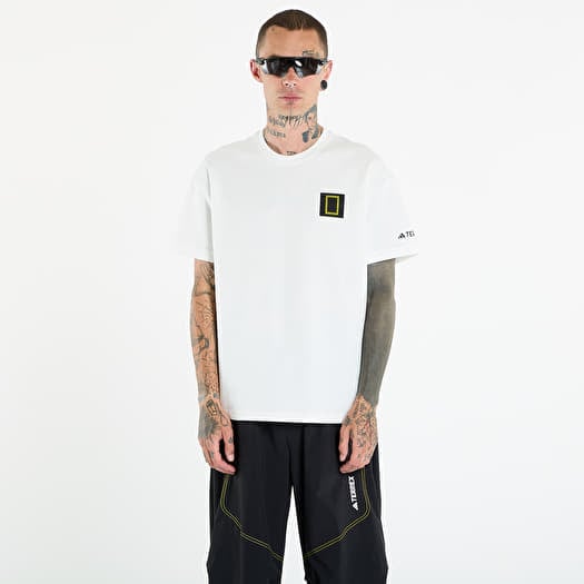 Marškinėliai adidas National Geographic Graphic Short Sleeve T-Shirt Core White