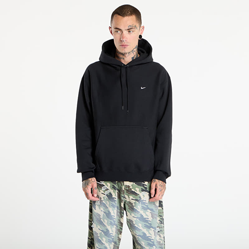 Sweatshirt Nike Solo Swoosh Men's Pullover Hoodie Black/ Black/ White