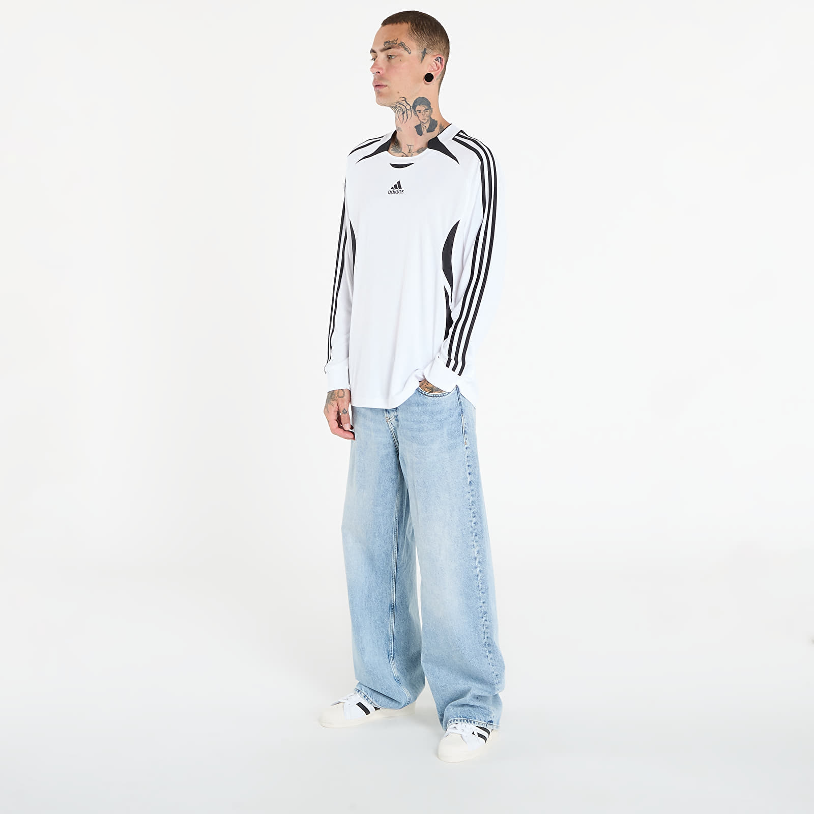 T-shirts adidas Teamgeist Adicolor Long Sleeve T-Shirt White