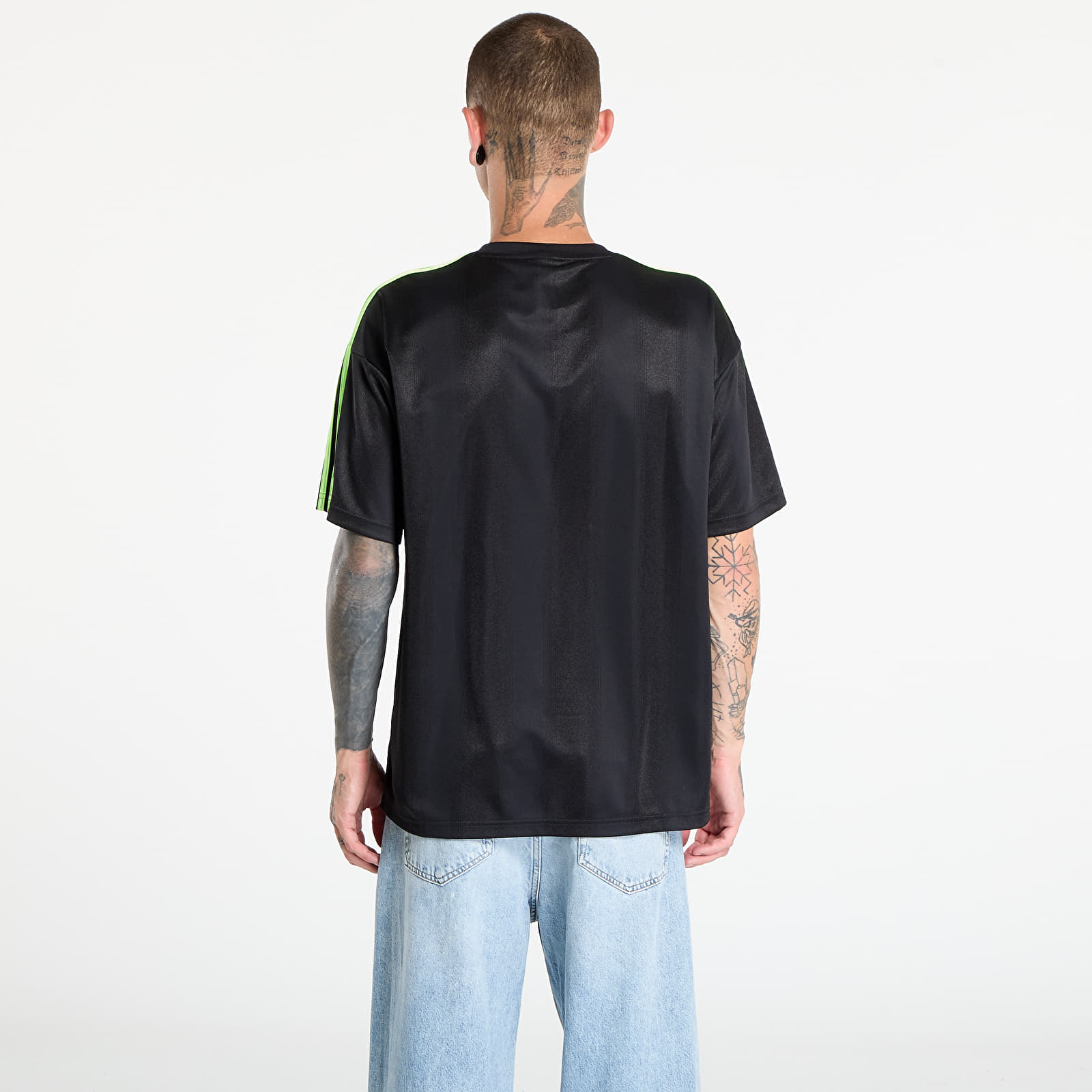 Camisetas adidas Adicolor Jacquard Jersey Black / Signal Green