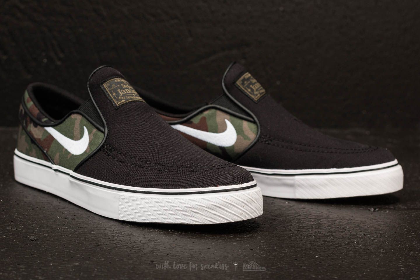 Zapatillas mujer Nike SB Stefan Janoski CNVS Slip (GS) Black/ Black-Gum Ligh Brown