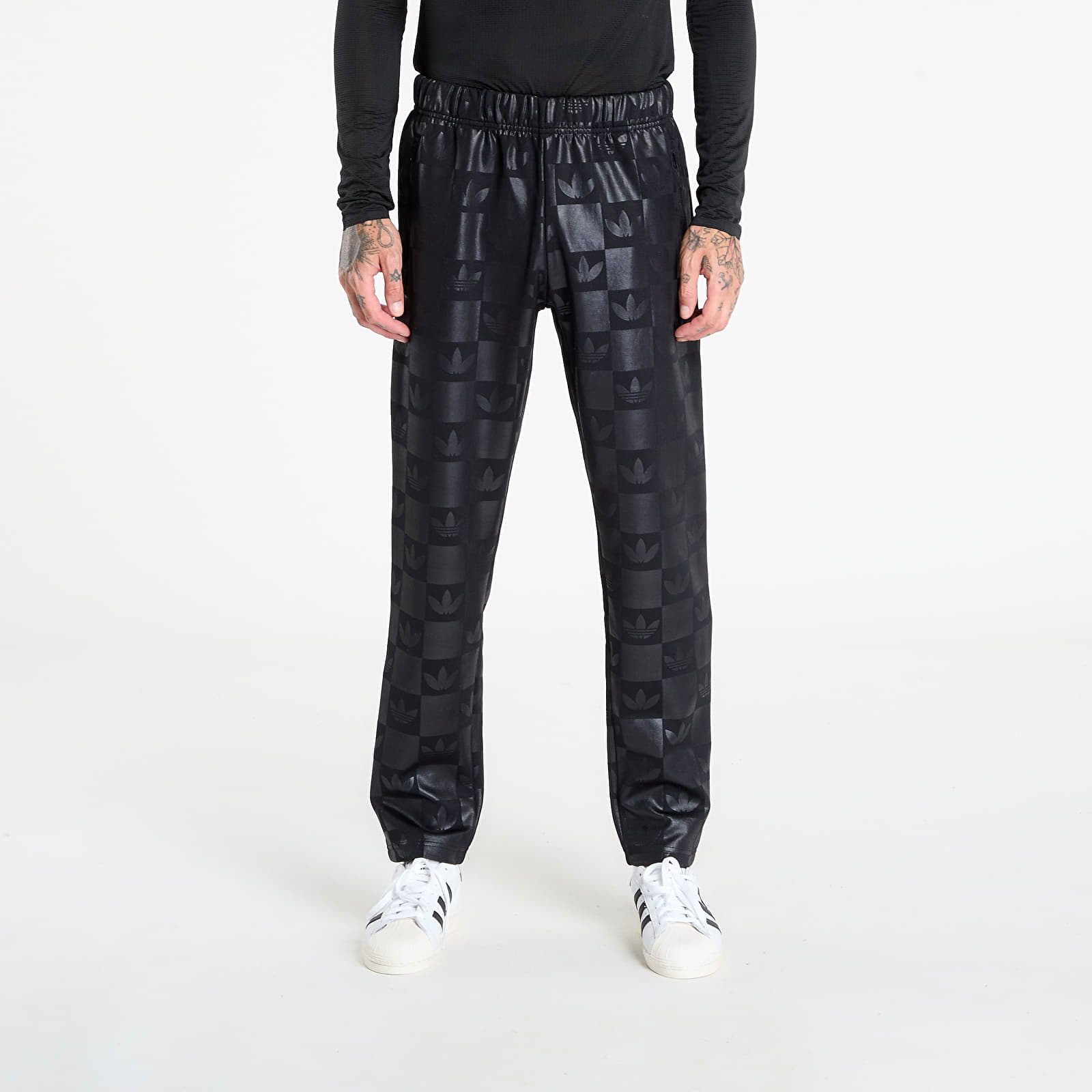 Vyriškos kelnės adidas Monogram All Over Print Regular Track Pants Black
