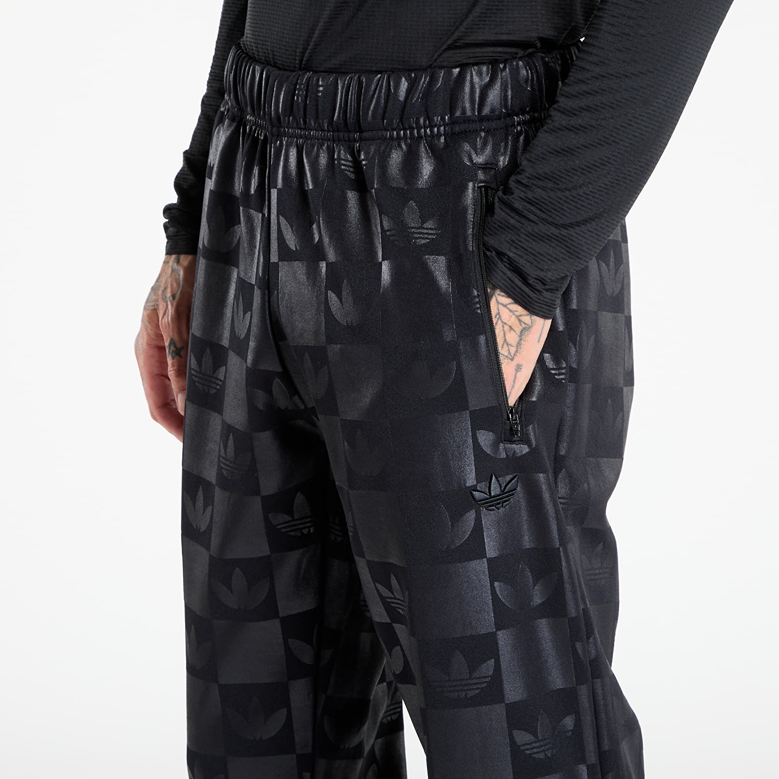 Vyriškos kelnės adidas Monogram All Over Print Regular Track Pants Black