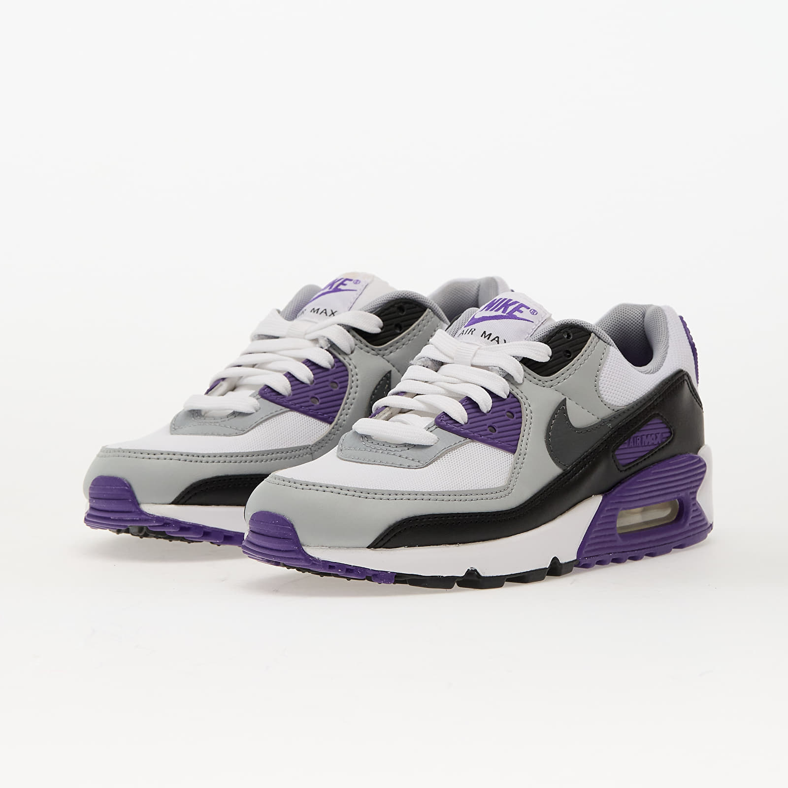 Skor för kvinnor Nike Wmns Air Max 90 White/ Iron Grey-Black-Wolf Grey-Wild Grape