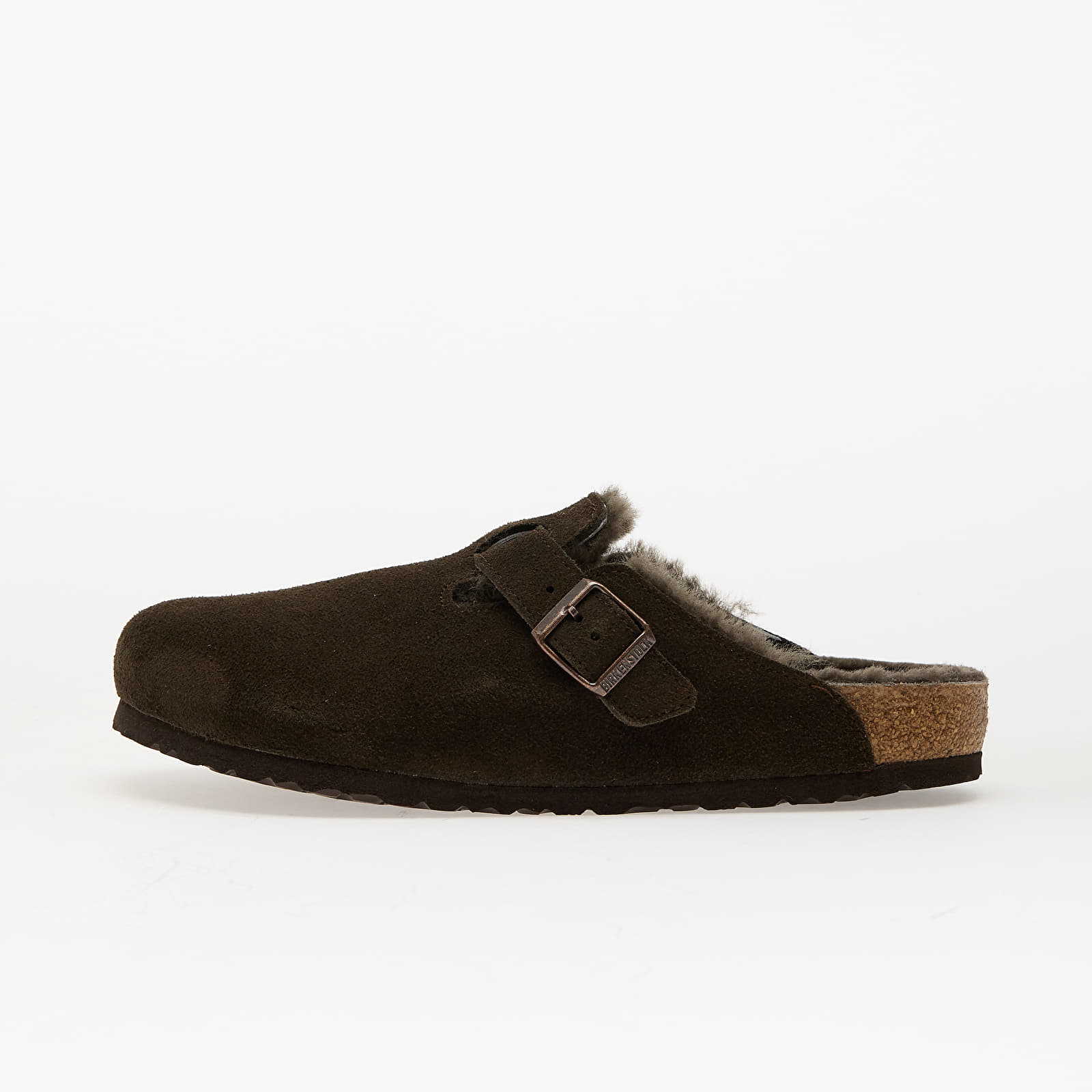 Pánske tenisky a topánky Birkenstock Boston Shearling Suede Leather/ Fur Mocca