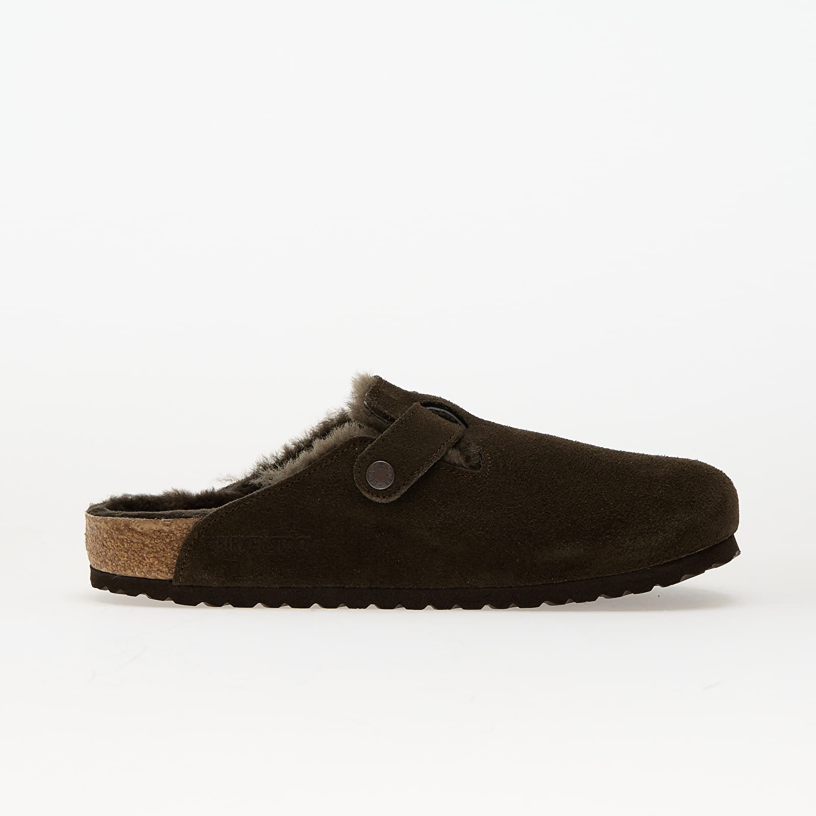 Pánske tenisky a topánky Birkenstock Boston Shearling Suede Leather/ Fur Mocca