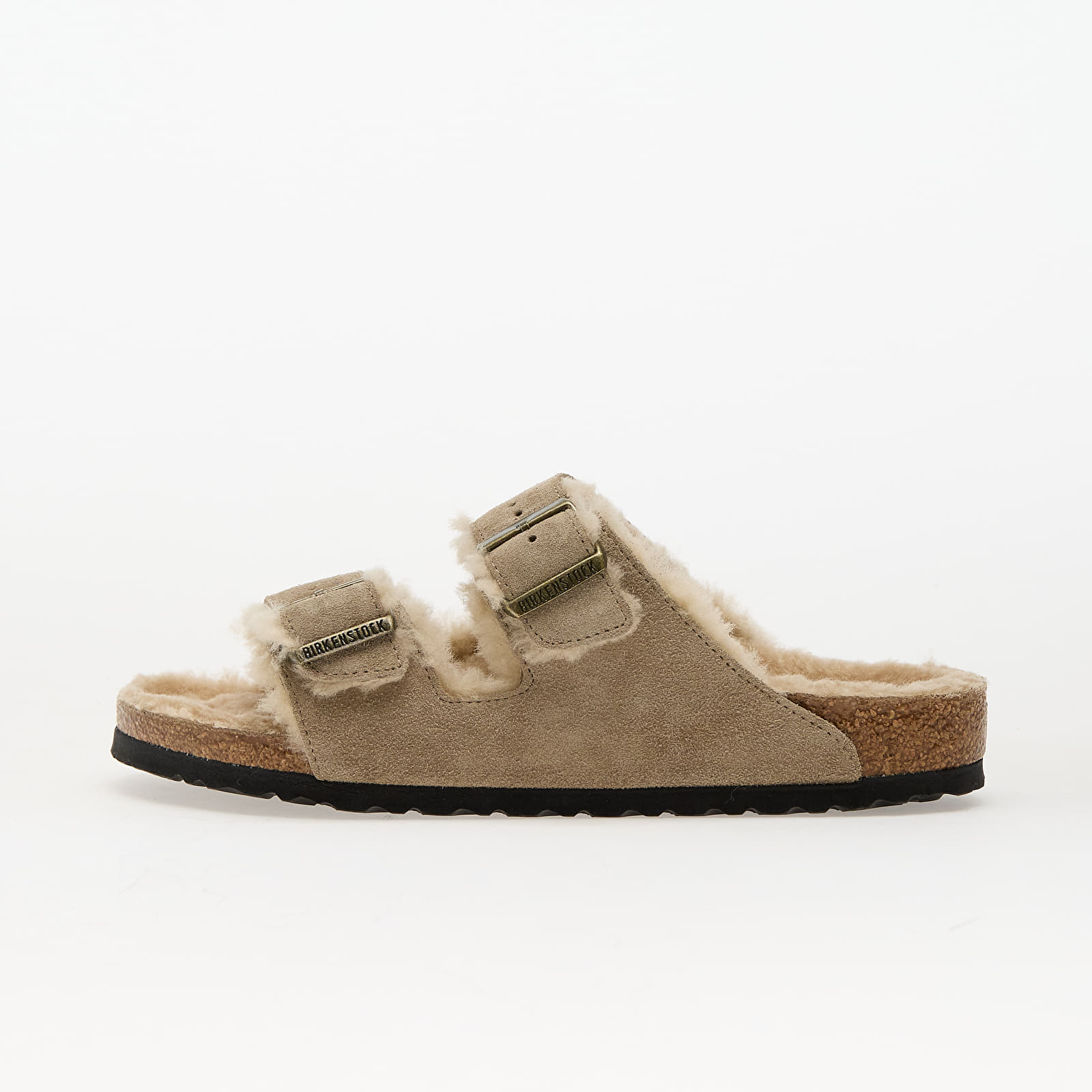 Pánske tenisky a topánky Birkenstock Arizona Shearling Suede Leather/ Fur Taupe