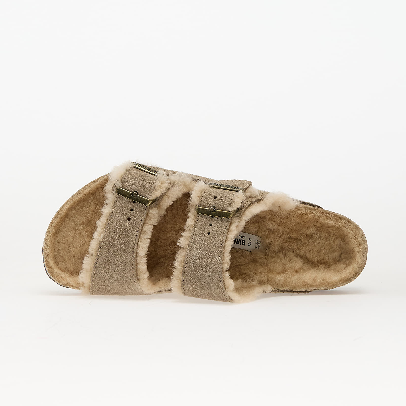Pánske tenisky a topánky Birkenstock Arizona Shearling Suede Leather/ Fur Taupe