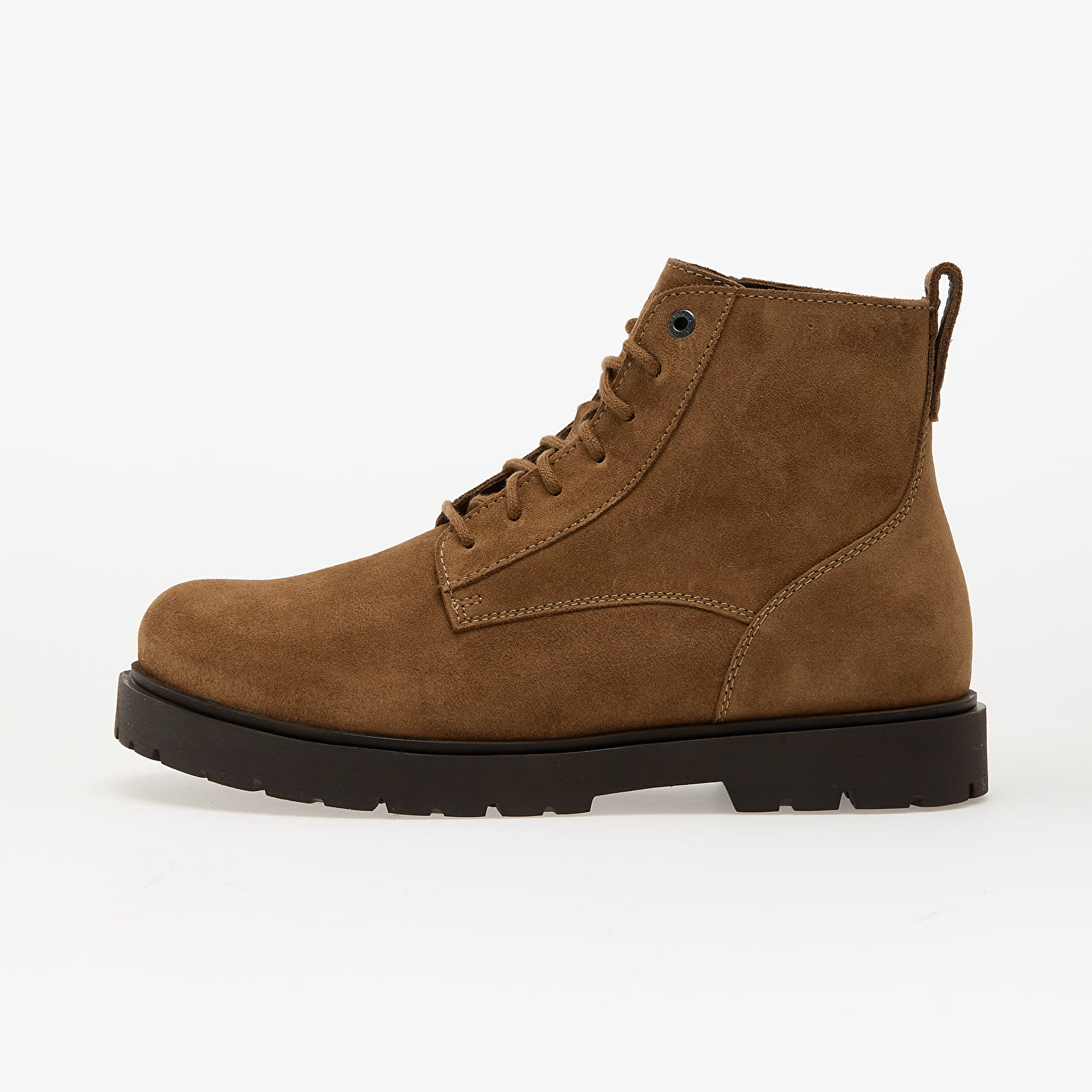 Pánske tenisky a topánky Birkenstock Highwood Lace Mid Suede Leather Dark Tea