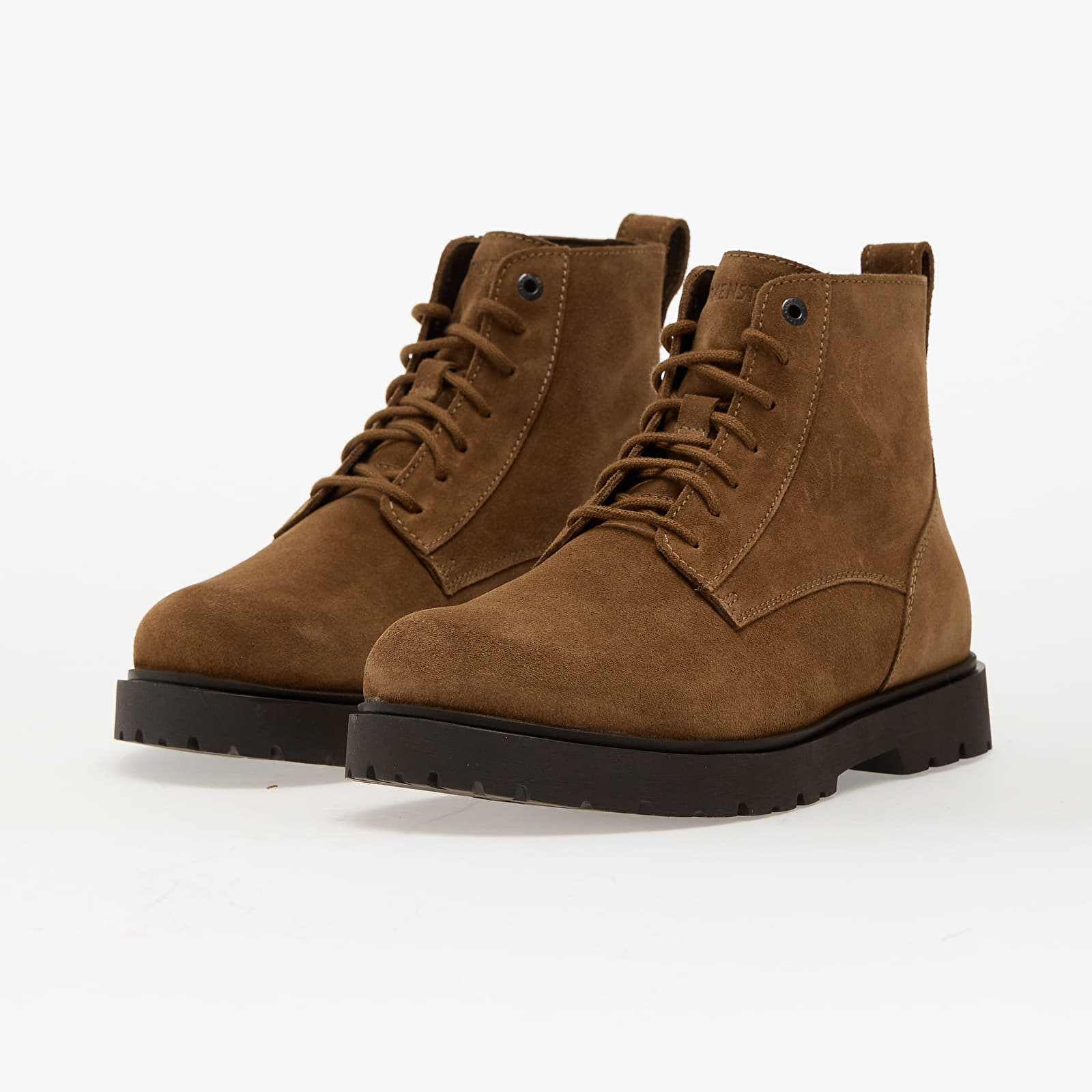 Pánske tenisky a topánky Birkenstock Highwood Lace Mid Suede Leather Dark Tea