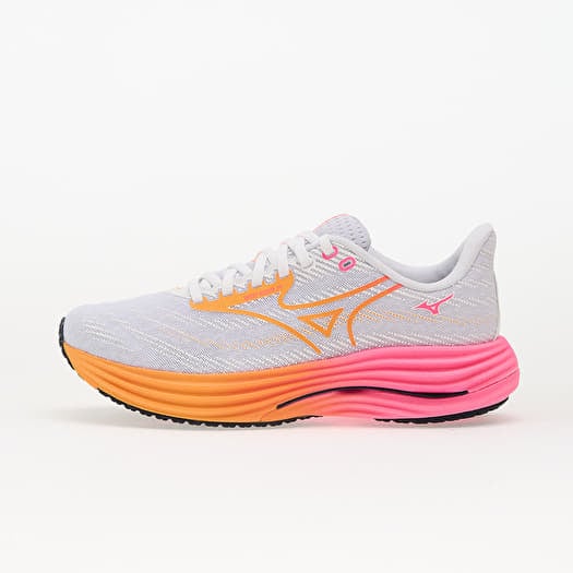 Mizuno Wave Rider 28 (U) White/ Tang Orange/ Pink Tetra