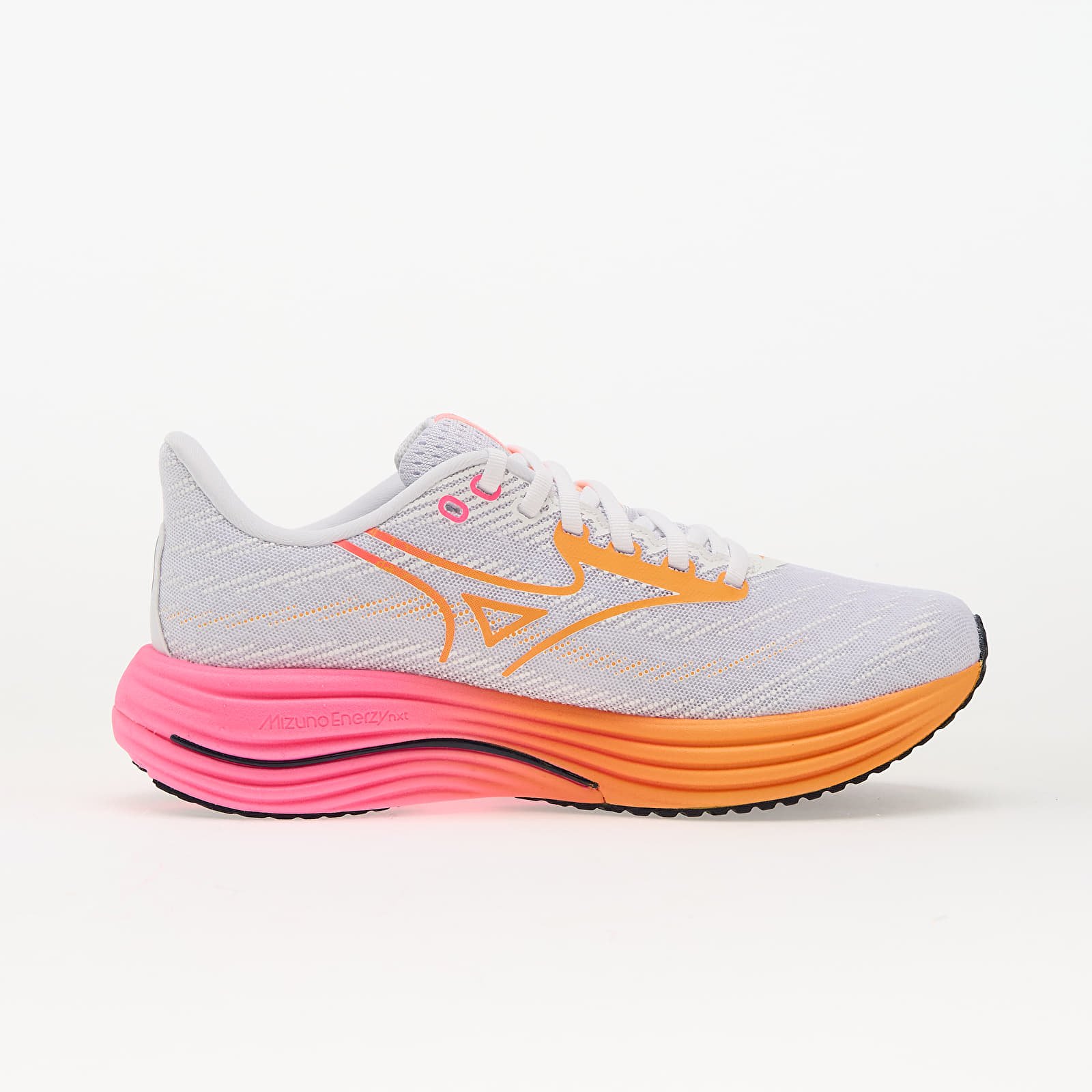 Skor för män Mizuno Wave Rider 28 (U) White/ Tang Orange/ Pink Tetra
