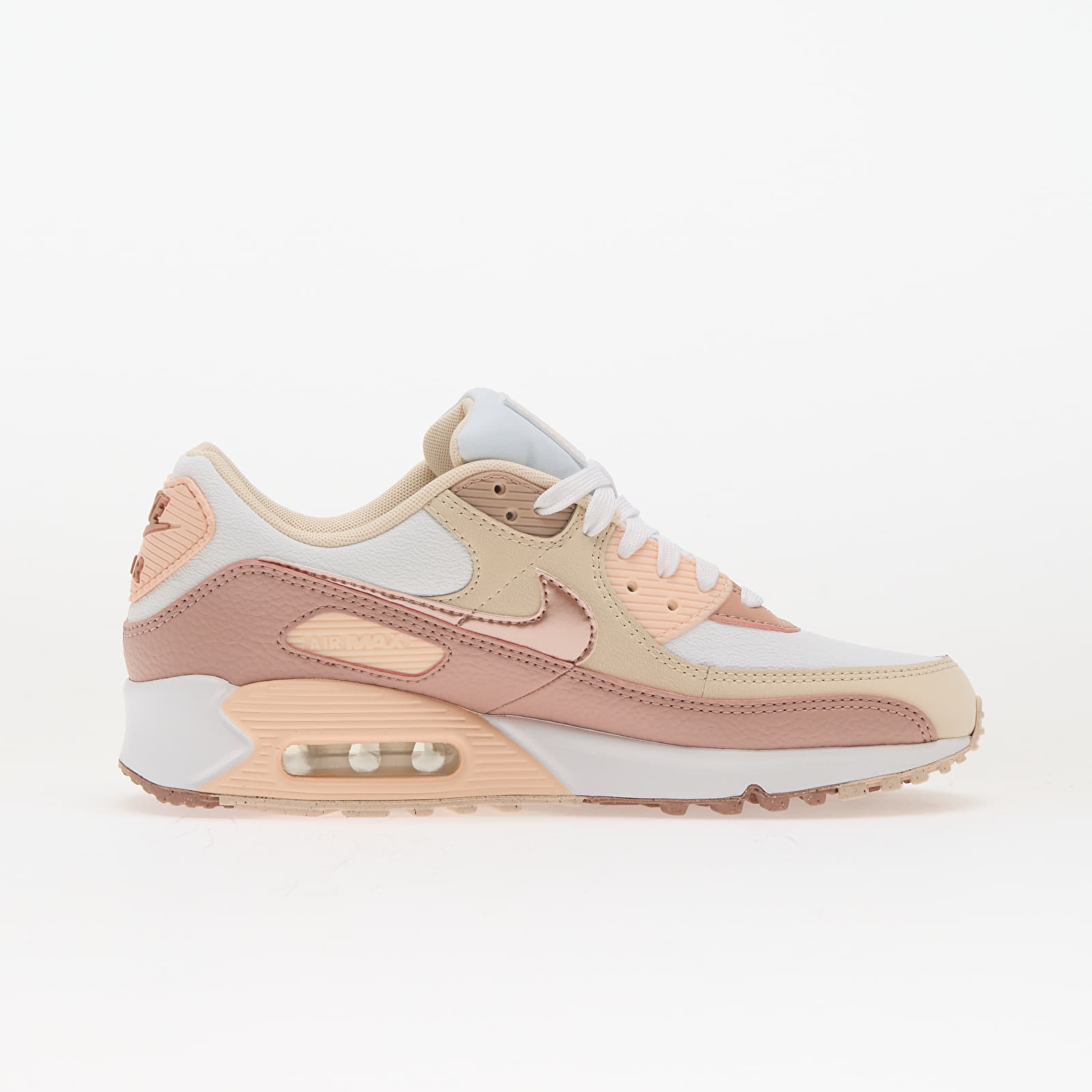 Moteriška avalynė Nike Wmns Air Max 90 Nn Prm White/ Particle Pink-Washed Coral-Pearl White