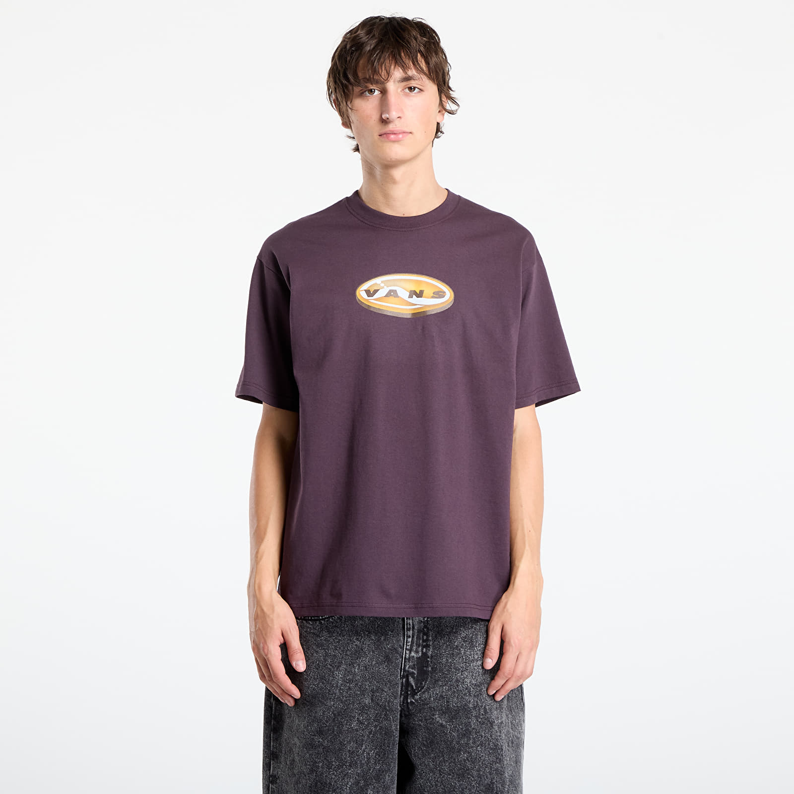 Trička Vans 3D Retroval Short Sleeve Tee Dark Port