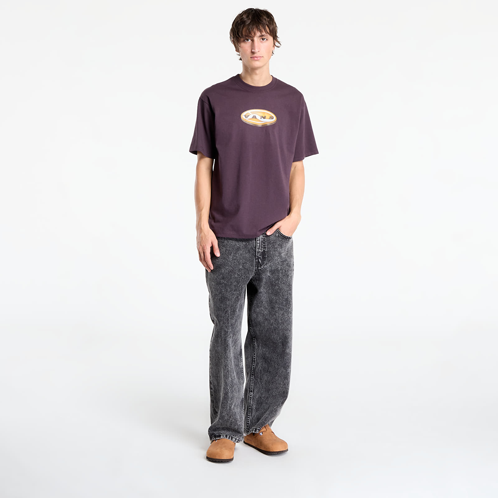 Trička Vans 3D Retroval Short Sleeve Tee Dark Port