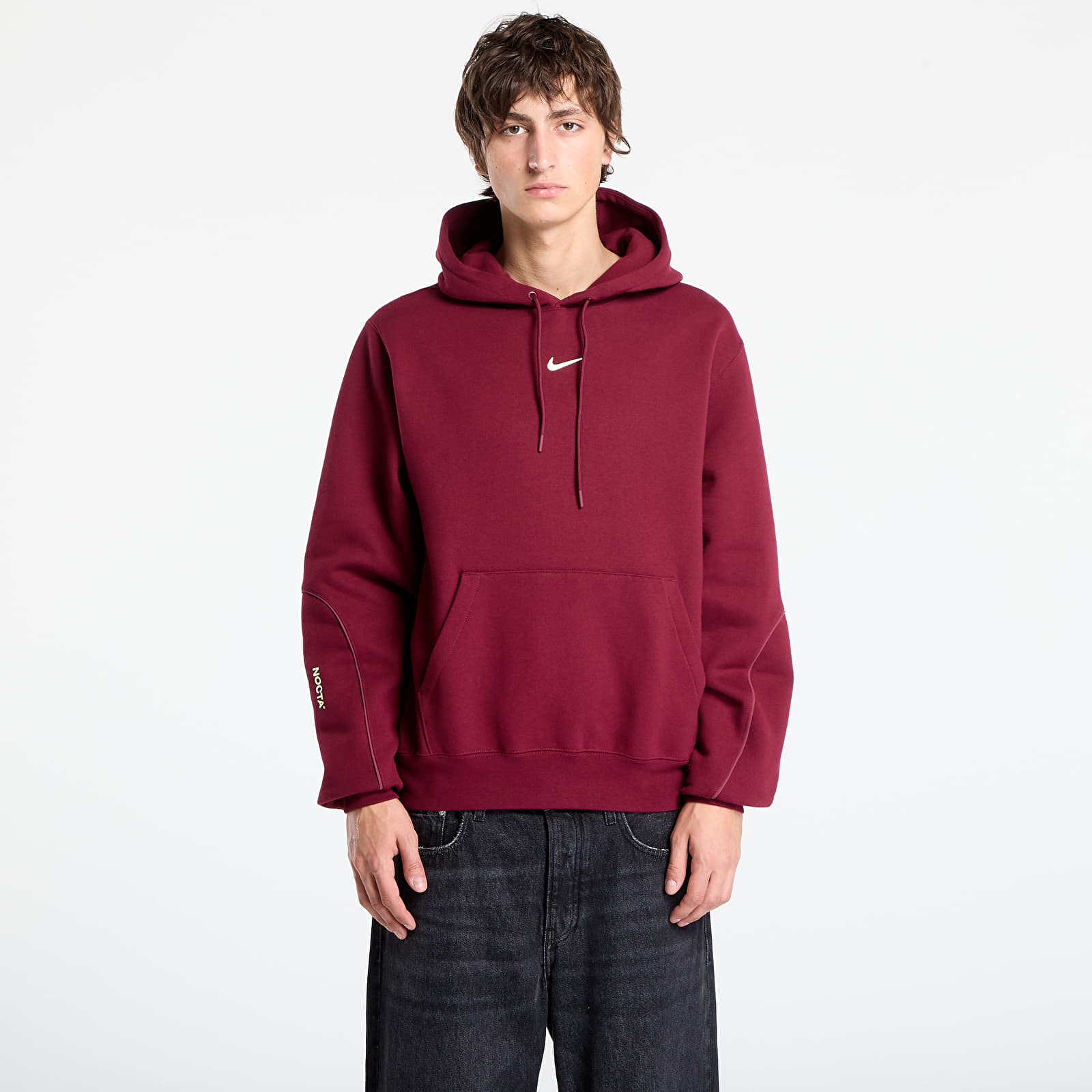 Mikiny Nike x NOCTA Fleece CS Hoodie Dark Beetroot/ Adobe/ Citron Tint