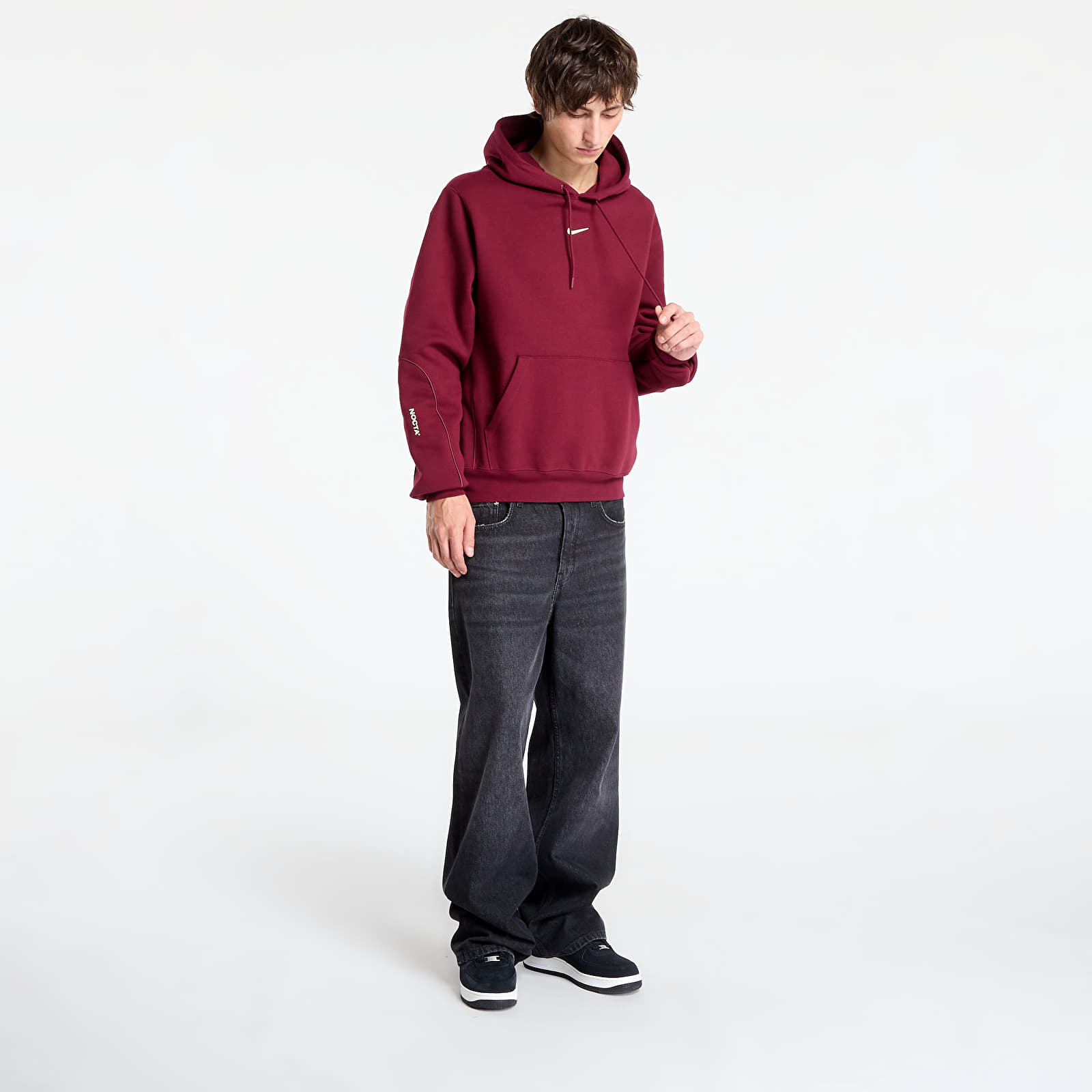 Mikiny Nike x NOCTA Fleece CS Hoodie Dark Beetroot/ Adobe/ Citron Tint