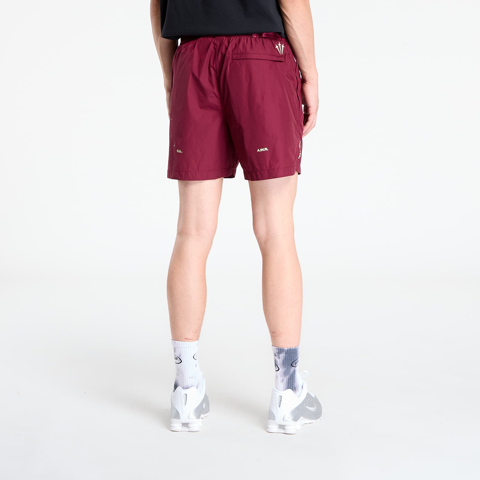 Šortai Nike x NOCTA Cardinal Nylon Shorts Dark Beetroot/ Adobe/ Citron Tint
