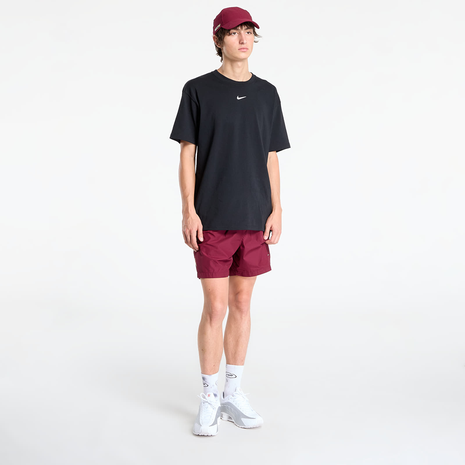 Šortai Nike x NOCTA Cardinal Nylon Shorts Dark Beetroot/ Adobe/ Citron Tint