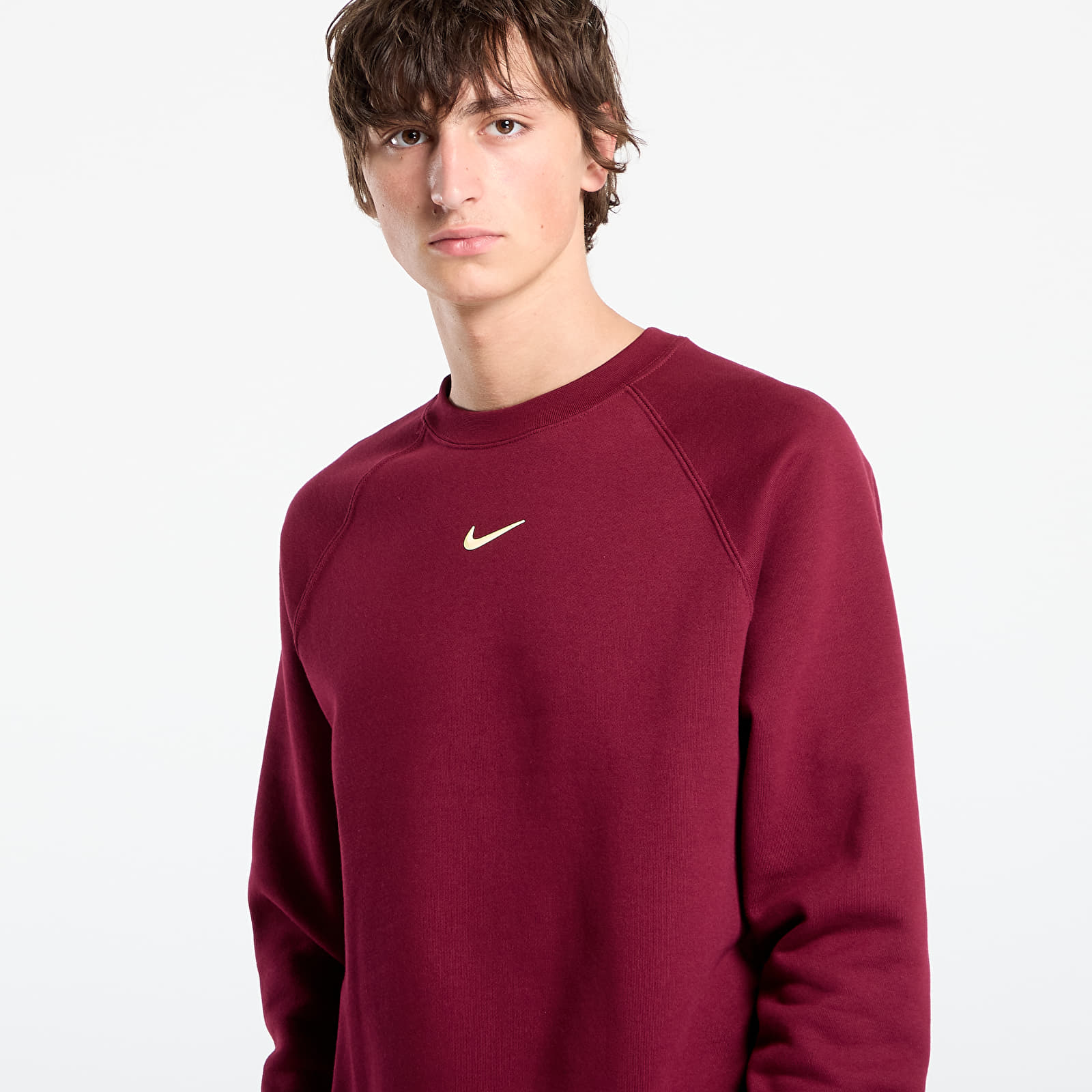 Mikiny NOCTA Men's Fleece CS Crew Dark Beetroot/ Citron Tint
