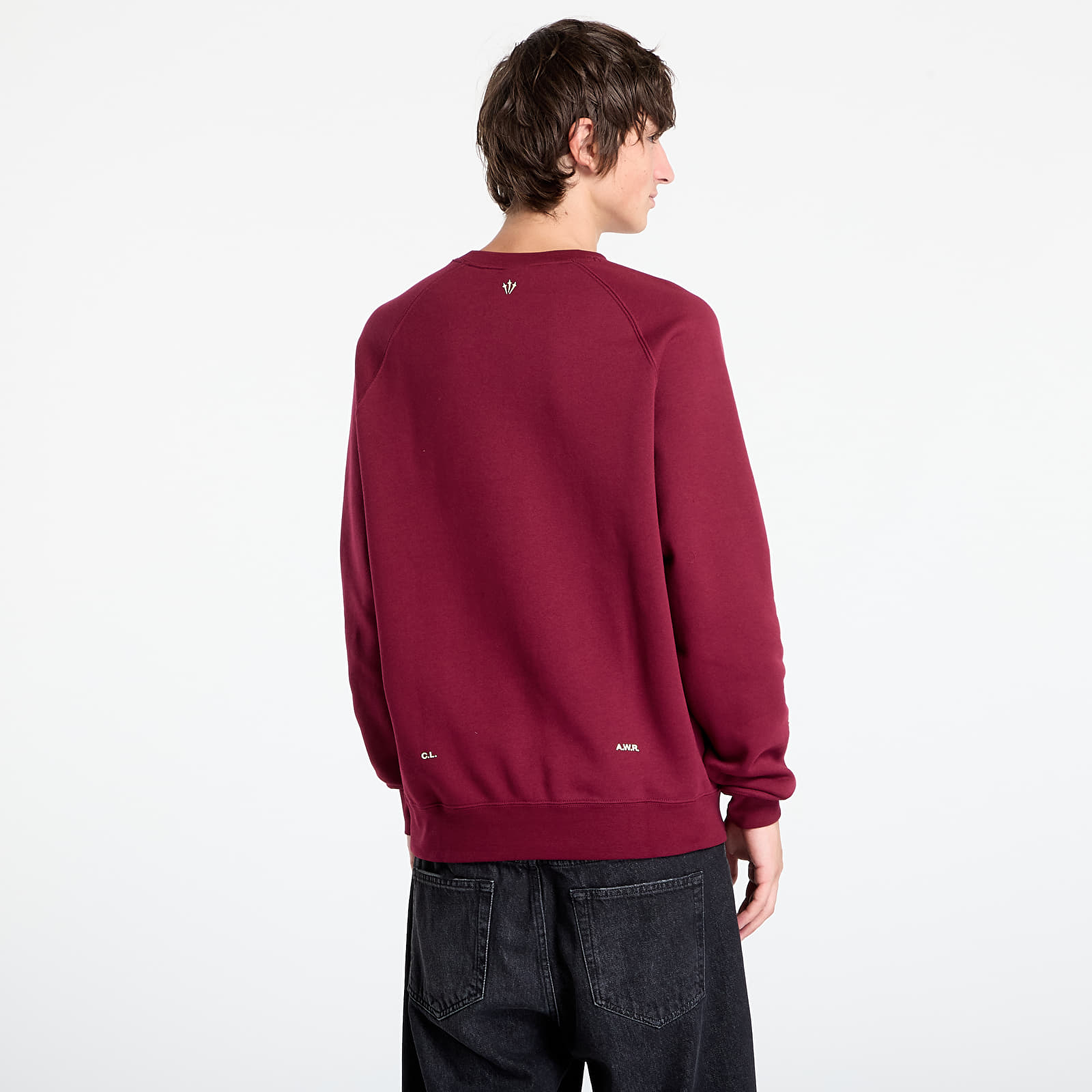 Mikiny NOCTA Men's Fleece CS Crew Dark Beetroot/ Citron Tint