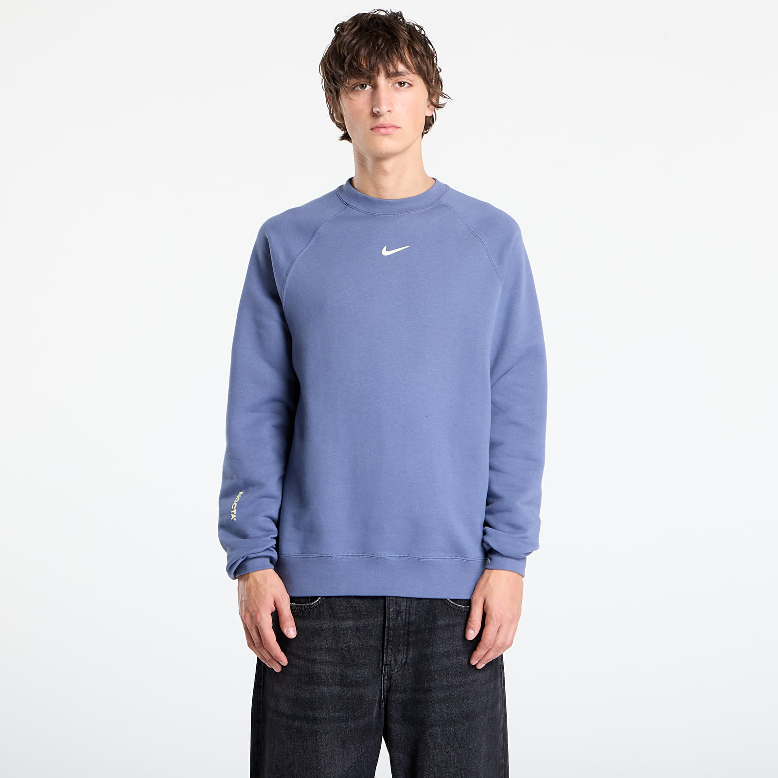 Mikiny Nike x NOCTA Men's Fleece CS Crew Diffused Blue/ Citron Tint