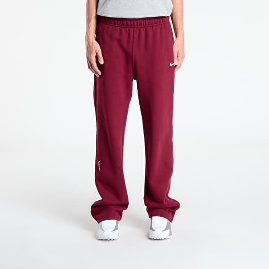Tepláky Nike x NOCTA Fleece CS Open-Hem Sweatpants Dark Beetroot/ Adobe/ Citron Tint