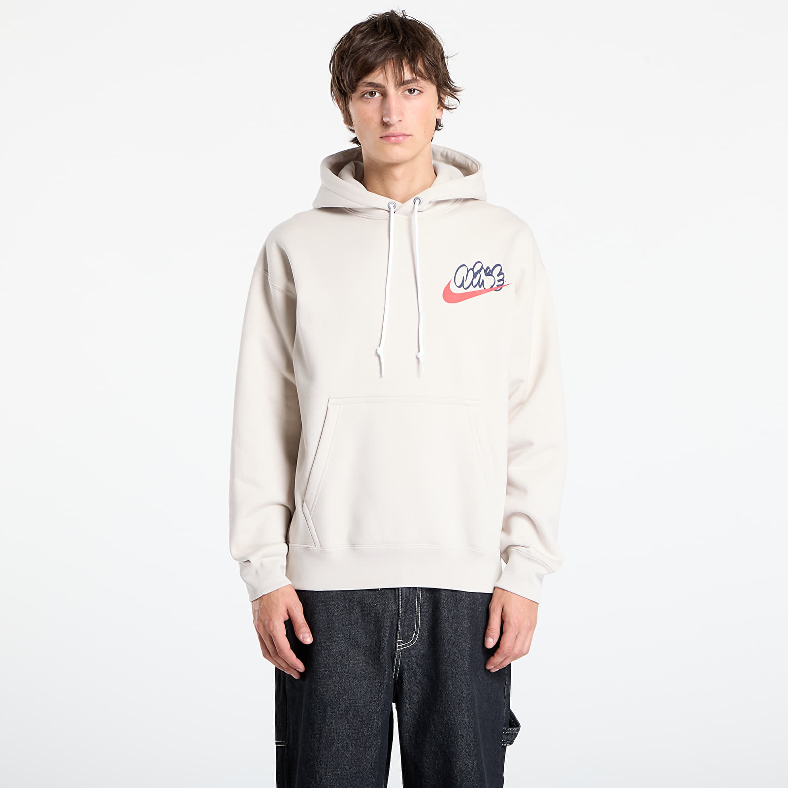Pánské mikiny Nike Solo Swoosh Men's Fleece Hoodie Lt Orewood Brn