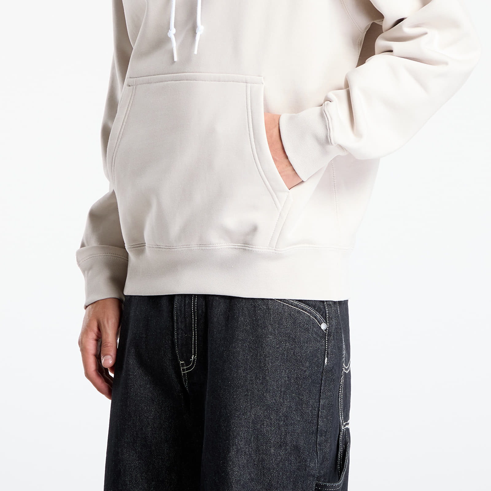 Pánské mikiny Nike Solo Swoosh Men's Fleece Hoodie Lt Orewood Brn