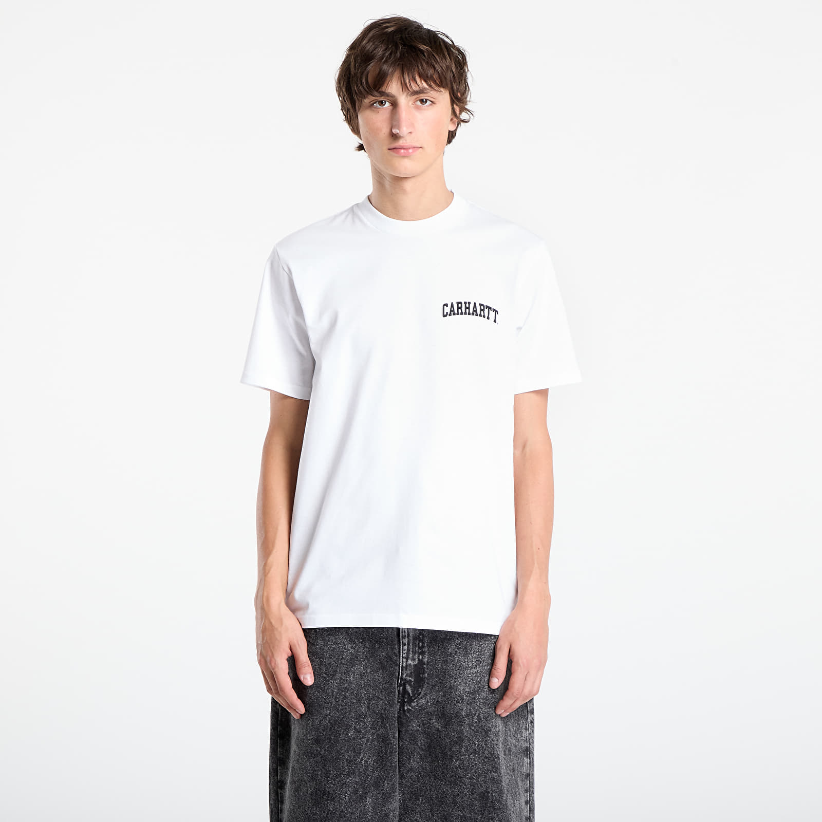 Trička Carhartt WIP S/S University Script T-Shirt UNISEX White/ Black