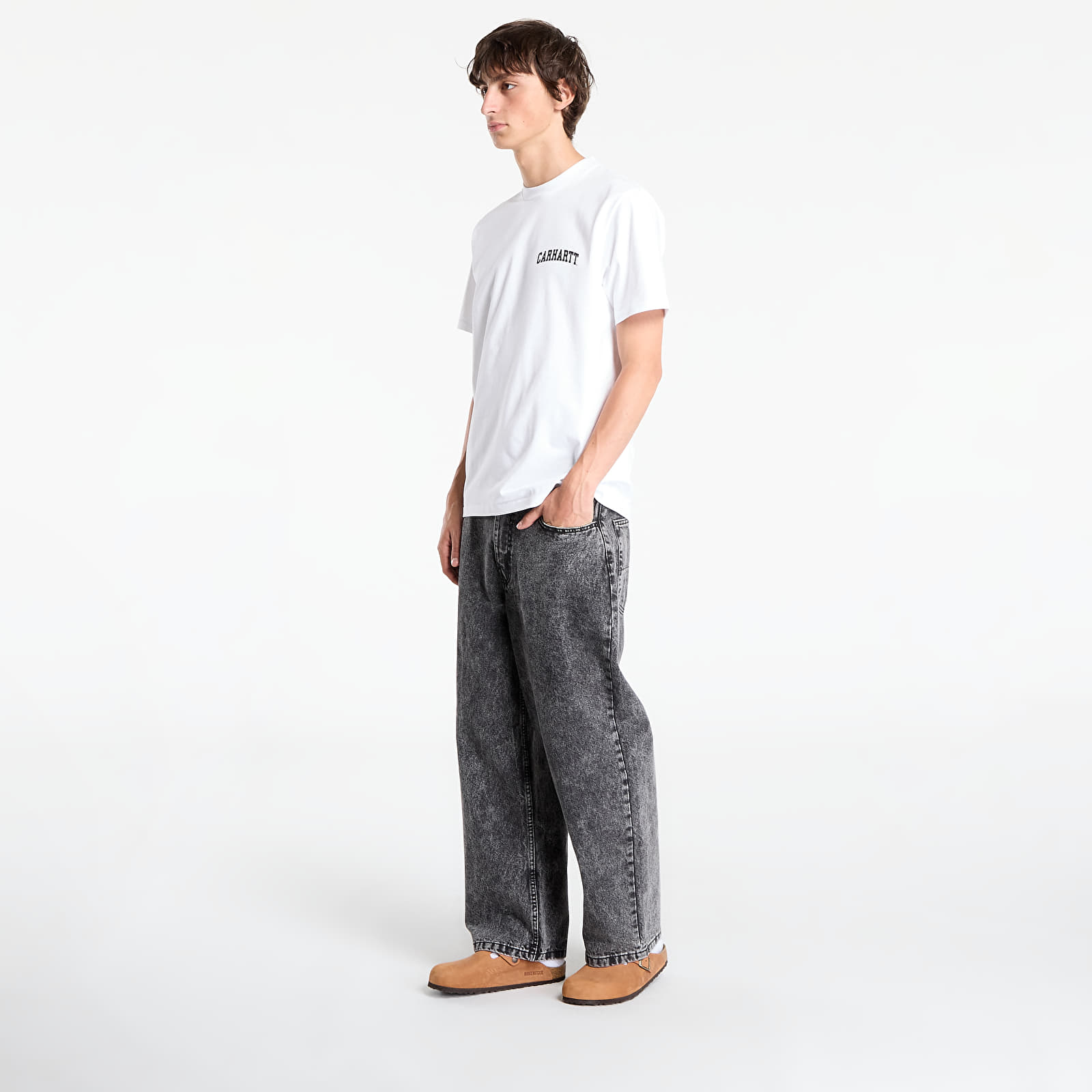 Trička Carhartt WIP S/S University Script T-Shirt UNISEX White/ Black