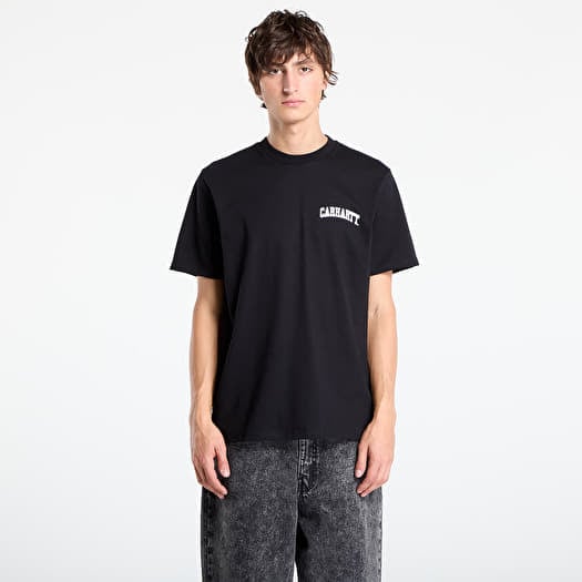 Marškinėliai Carhartt WIP S/S University Script T-Shirt UNISEX Black/ White