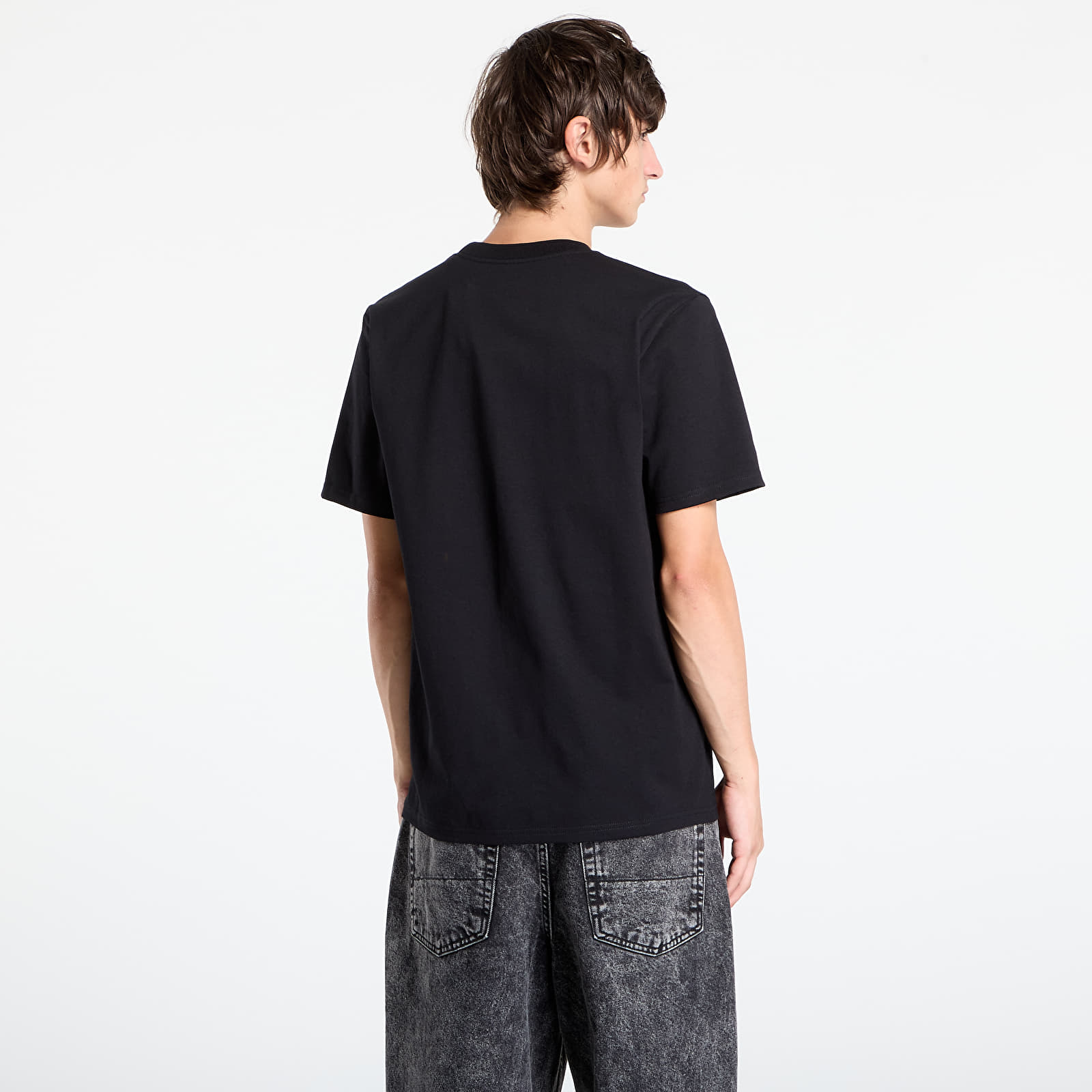 Marškinėliai Carhartt WIP S/S University Script T-Shirt UNISEX Black/ White