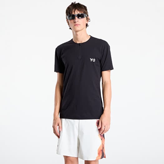 T-skjorte Y-3 Zip Tee Black