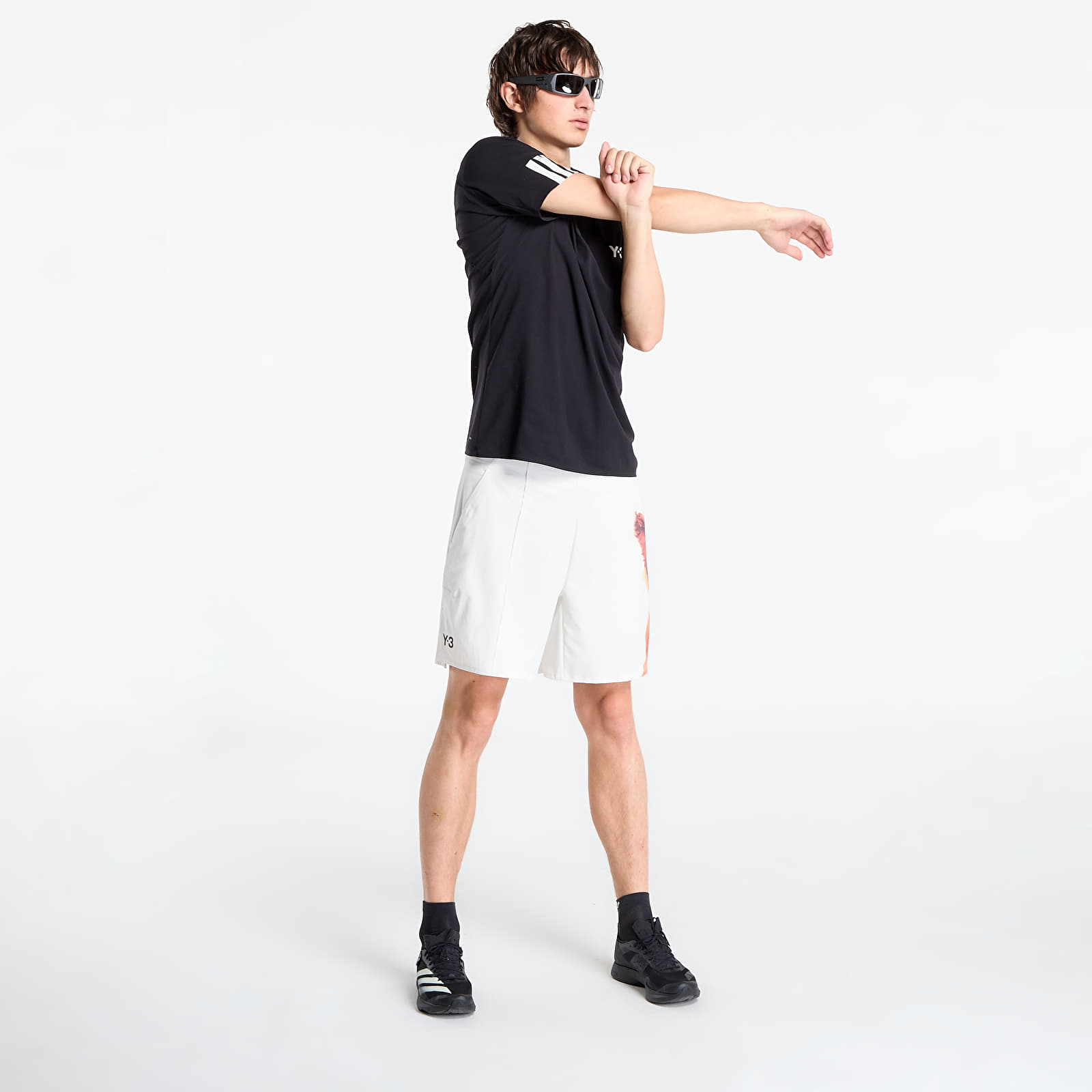 Marškinėliai Y-3 Zip Tee Black