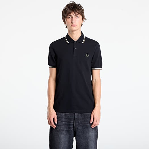 Tričko FRED PERRY Twin Tipped Fred Perry Shirt Blk/ Ecr/ Lrlwgren