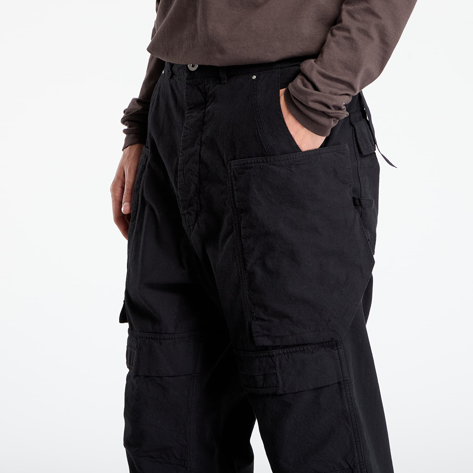 Kalhoty Rick Owens DRKSHDW Stefan Cargo Black