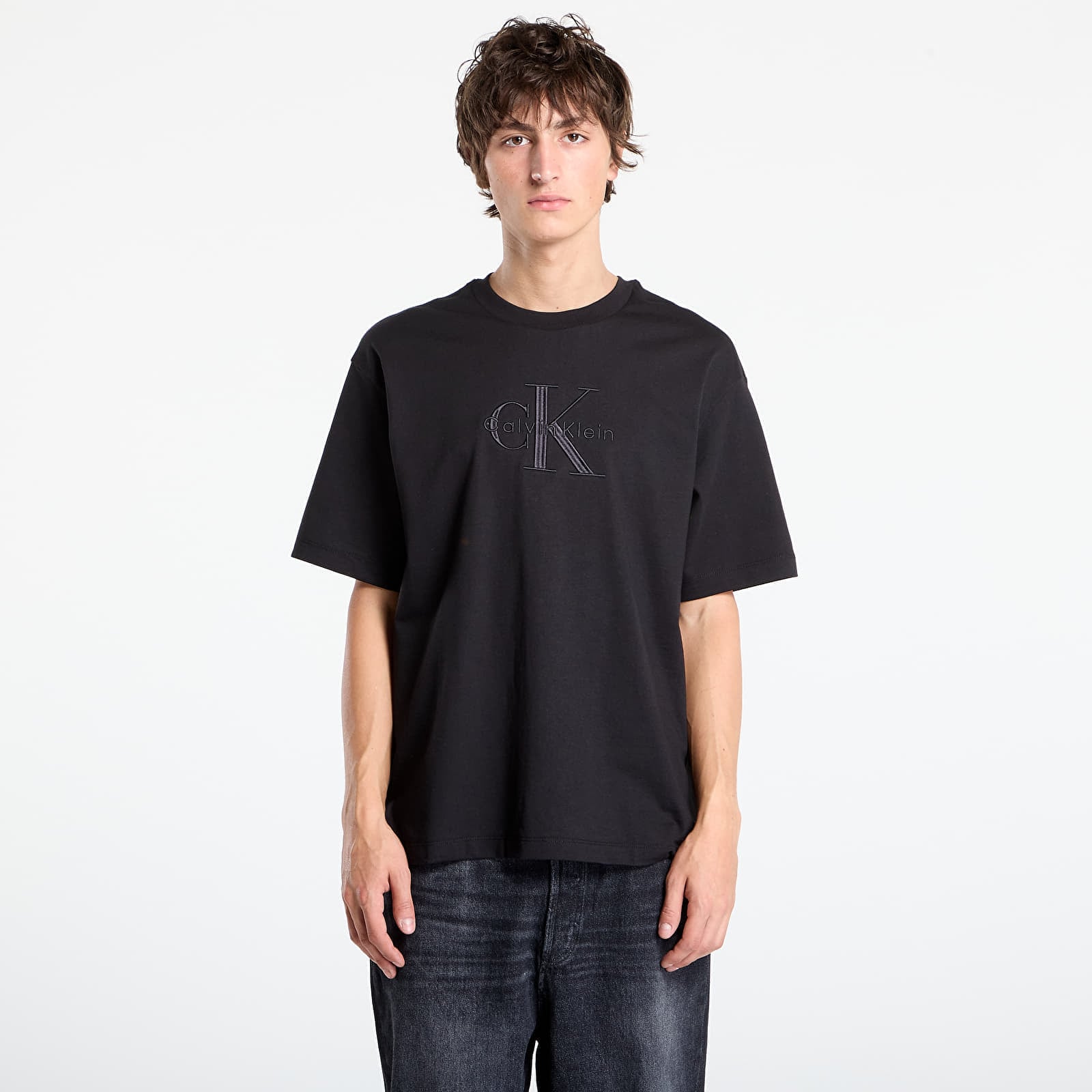 Tricou Calvin Klein Hi Low Emb 16S Jersey Tee Black S