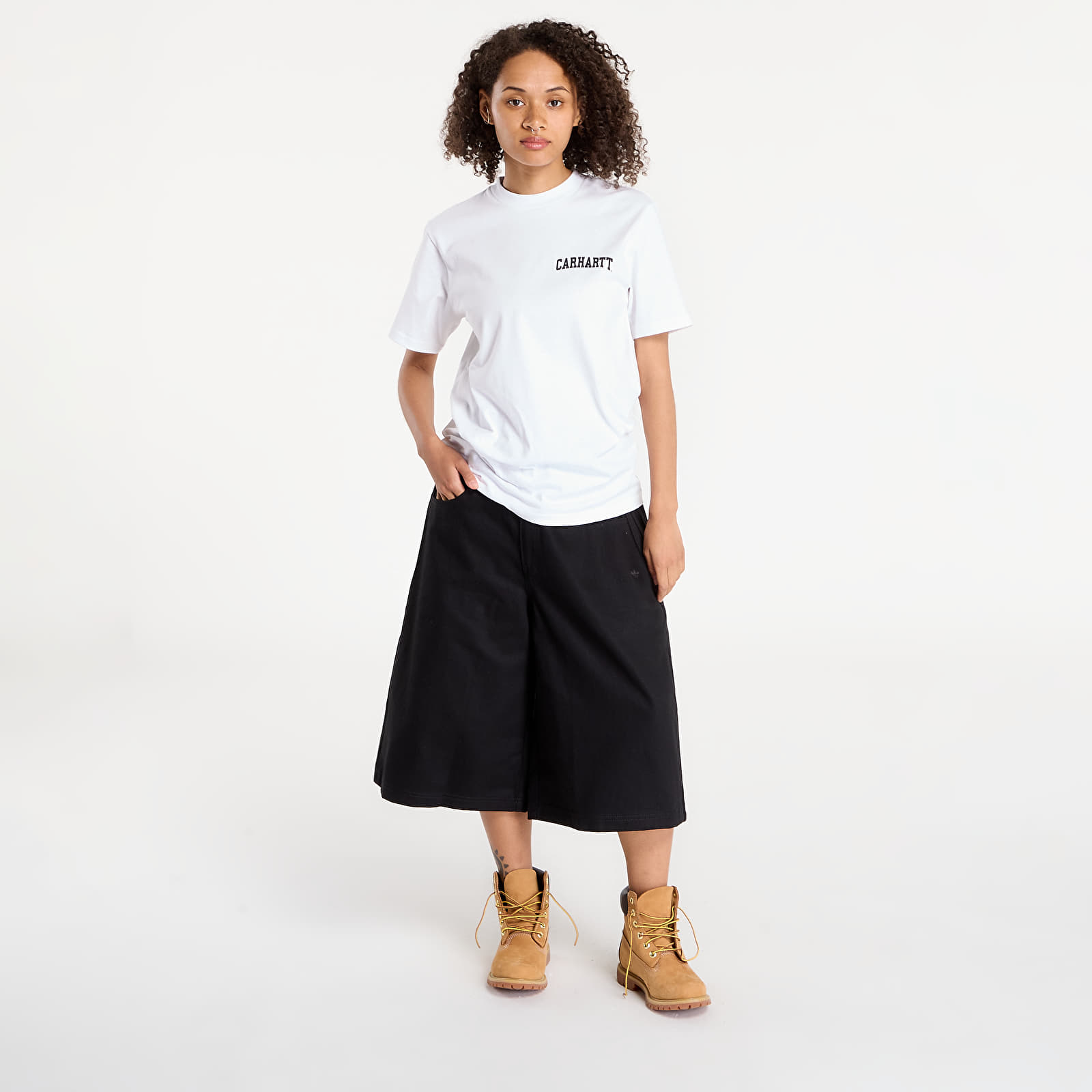 Trička Carhartt WIP S/S University Script T-Shirt UNISEX White/ Black