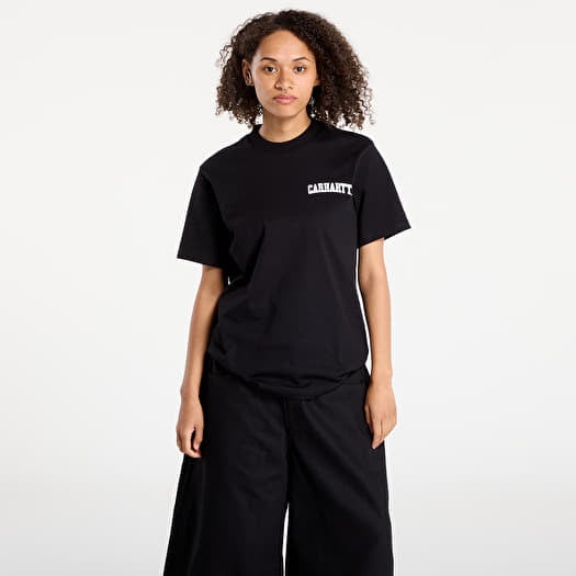 Tričko Carhartt WIP S/S University Script T-Shirt UNISEX Black/ White