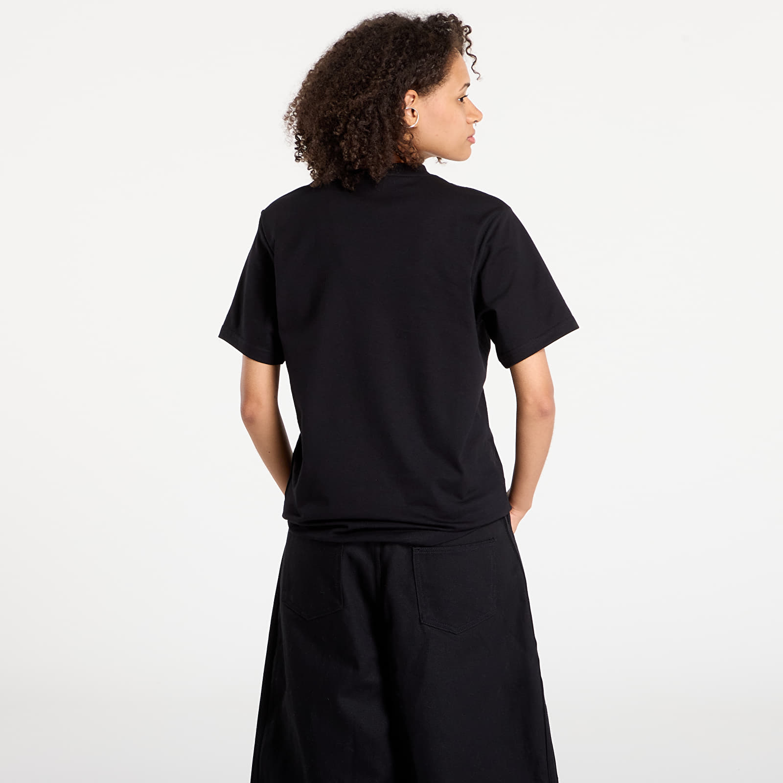 Marškinėliai Carhartt WIP S/S University Script T-Shirt UNISEX Black/ White