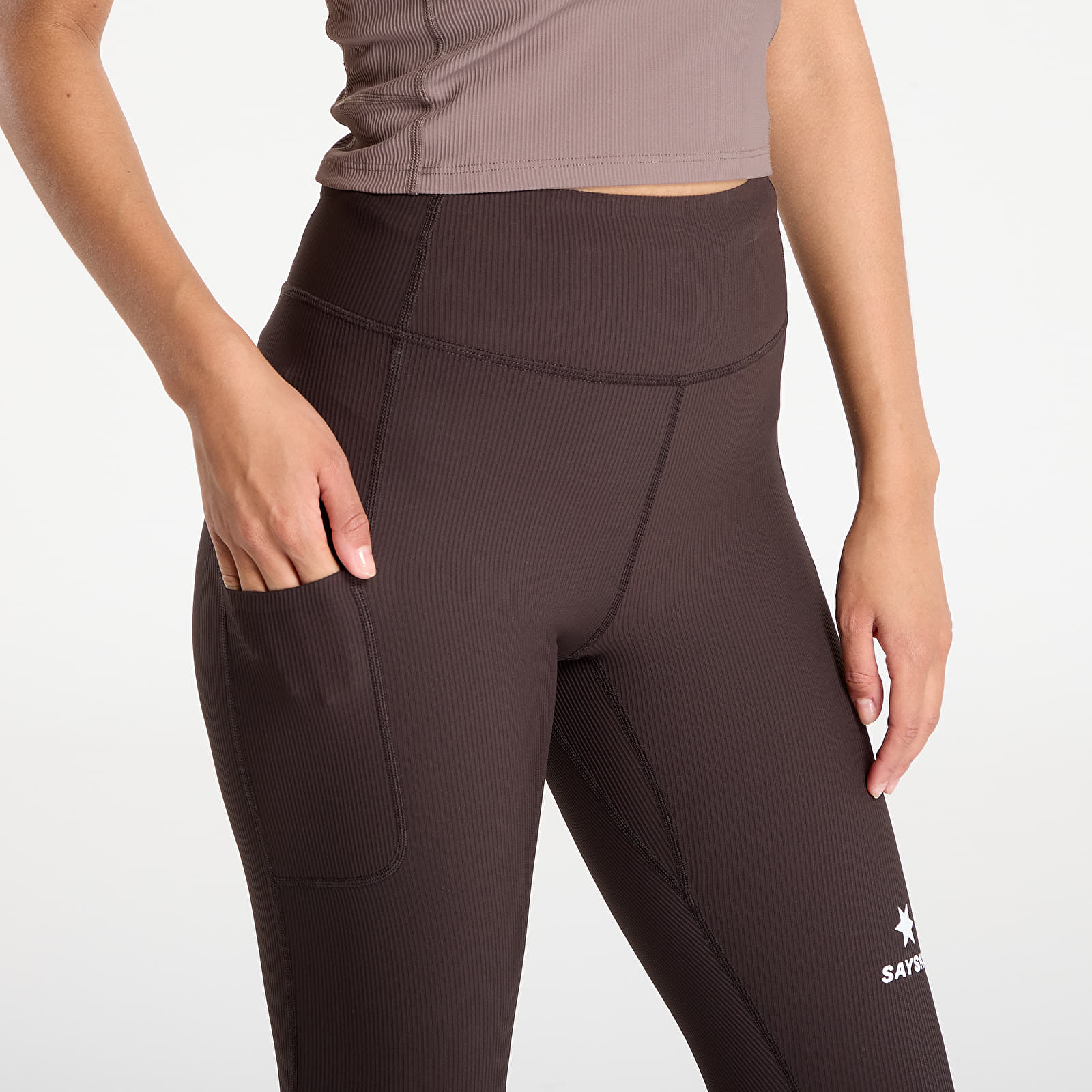 Leginsai SAYSKY W Combat+ Rib Long Tights Coffee