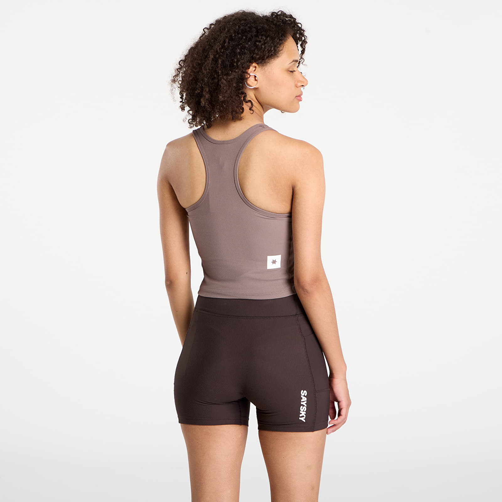 Tank Tops SAYSKY W Combat Rib Crop Top Taupe
