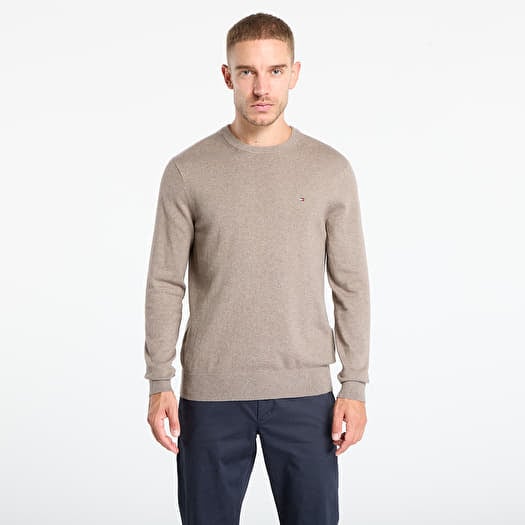 Genser Tommy Hilfiger Pima Org Ctn Cashmere Crew Neck Coastal Taupe Heather