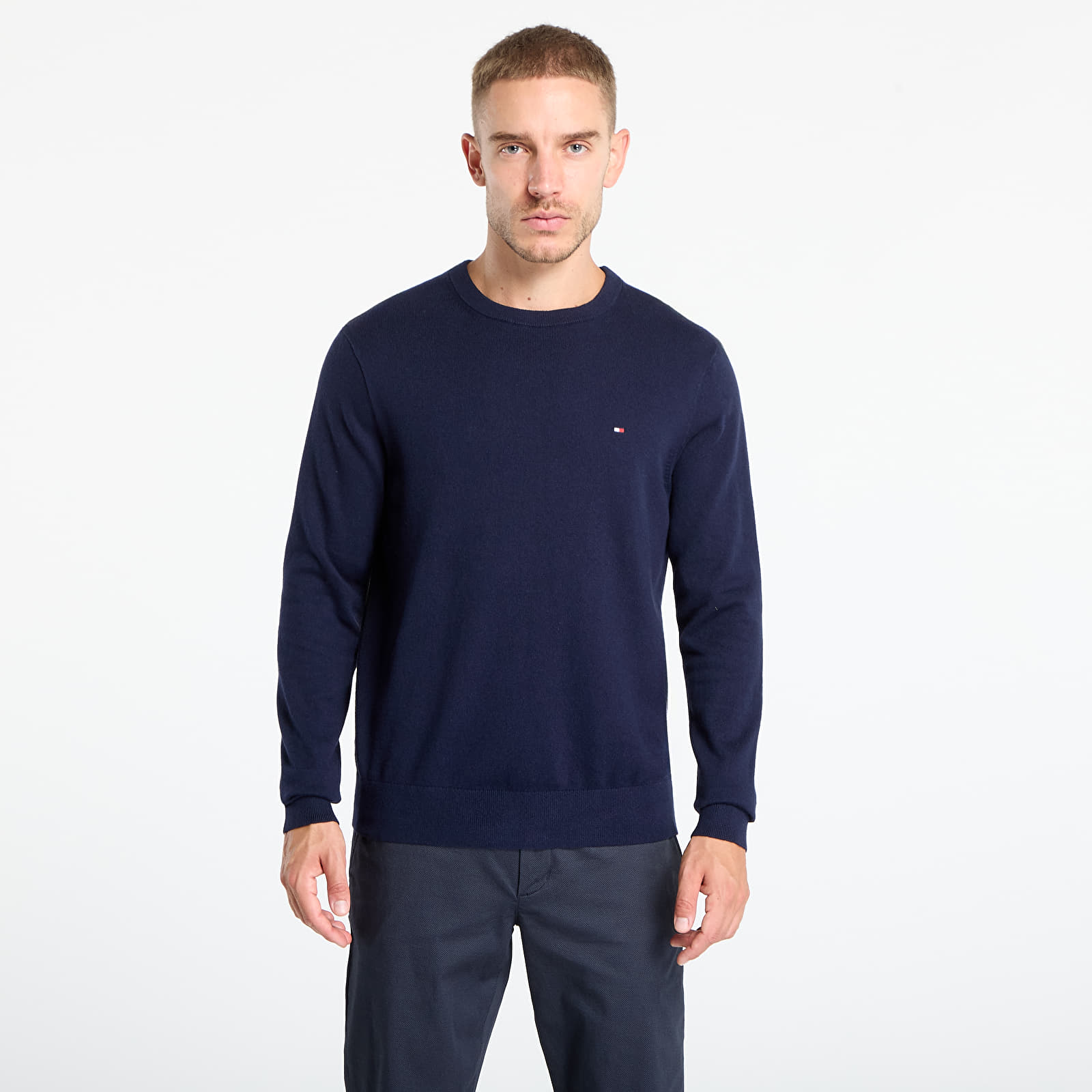 Men's sweaters Tommy Hilfiger Pima Org Cotton Cashmere Crew Neck Navy