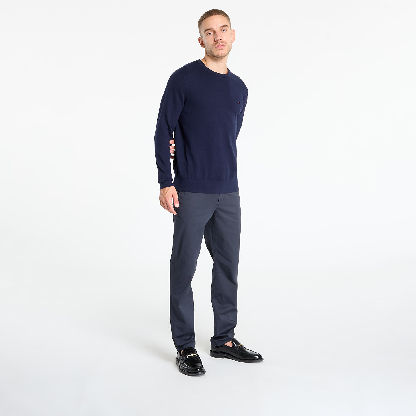 Men's sweaters Tommy Hilfiger Pima Org Cotton Cashmere Crew Neck Navy
