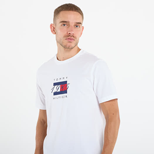 Tommy Hilfiger Linear Flag Graphic Tee White | Footshop