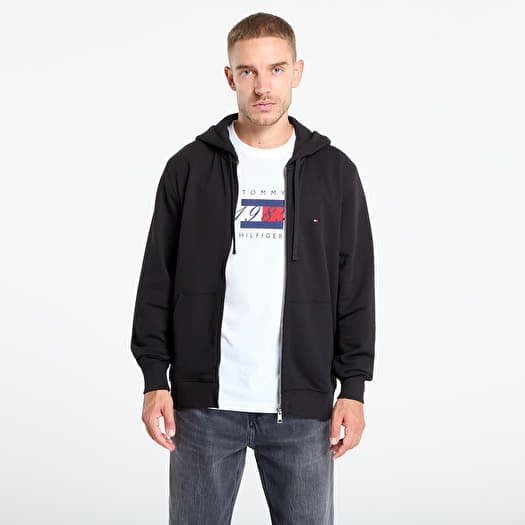 Tommy Hilfiger Essential Terry Zip Through Black